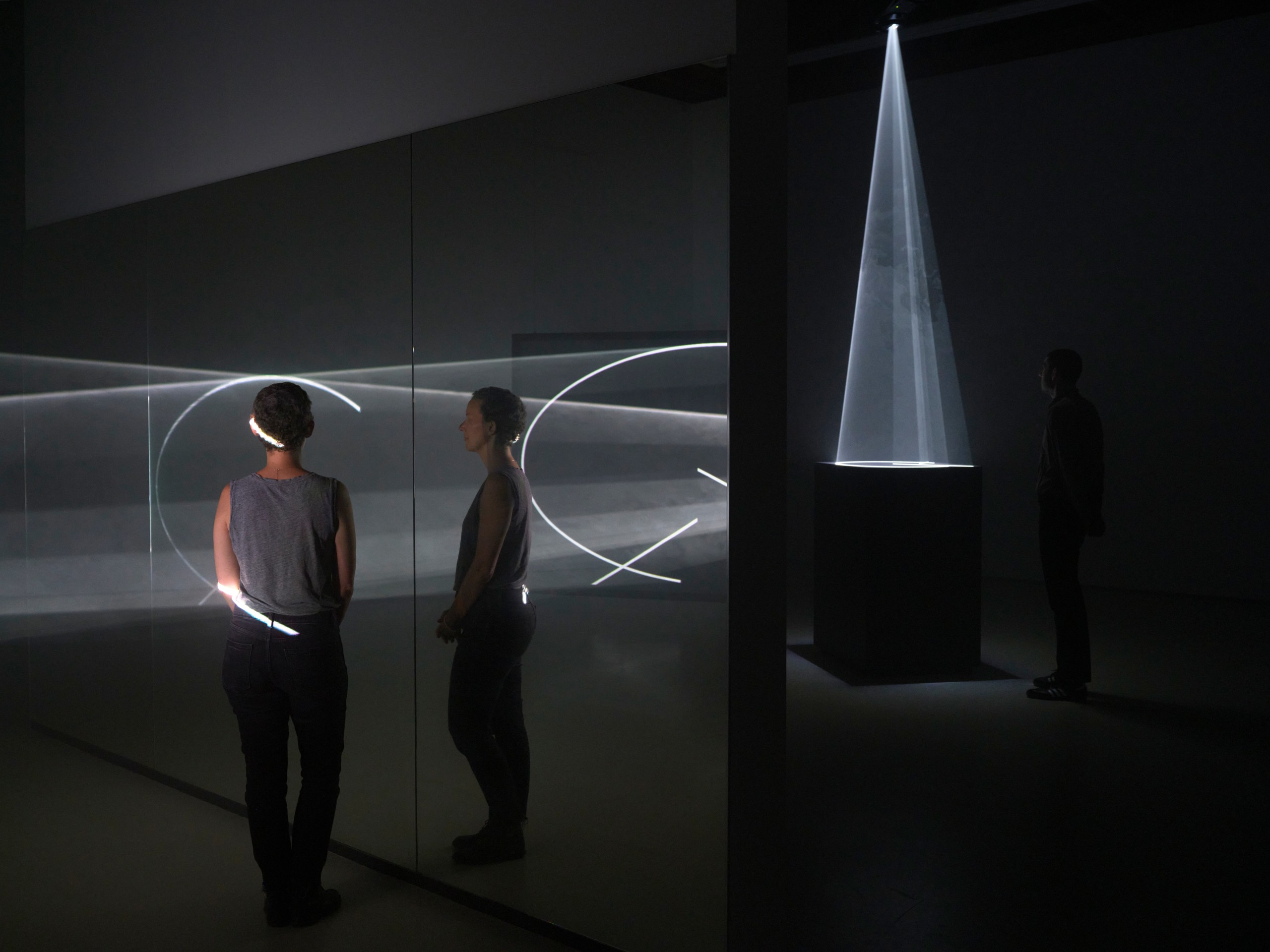 Installation view of Anthony McCall: New Solid Light Works and Early Drawings at Sean Kelly, Los Angeles, July 13&ndash;August 25, 2023, Photo: Brica Wilcox, Courtesy: Sean Kelly