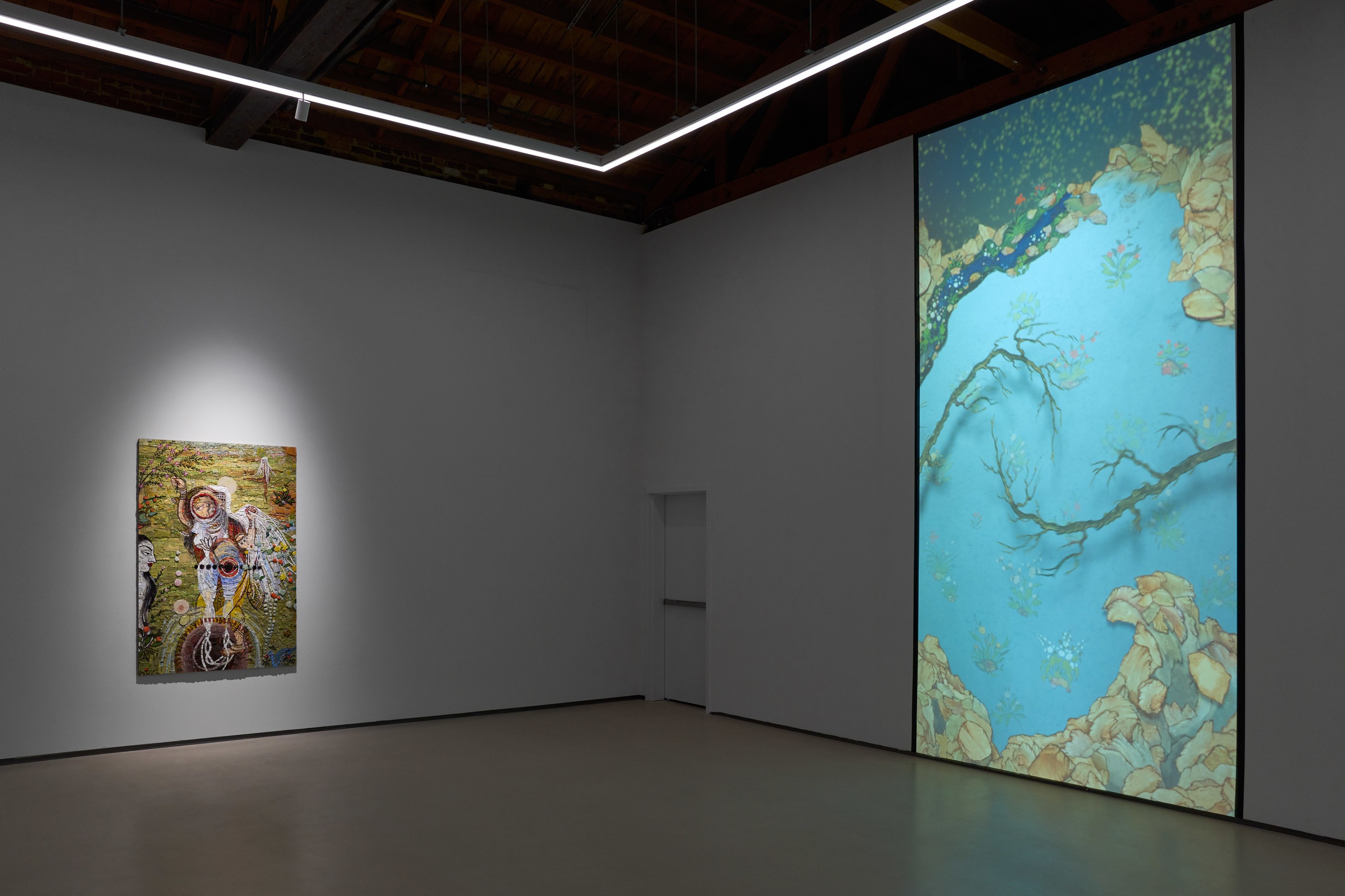 Installation view of Shahzia Sikander: Radiant Dissonance at Sean Kelly Los Angeles, November 19, 2002 - January 7, 2023, Photography: Flying Studio, Courtesy: Sean Kelly