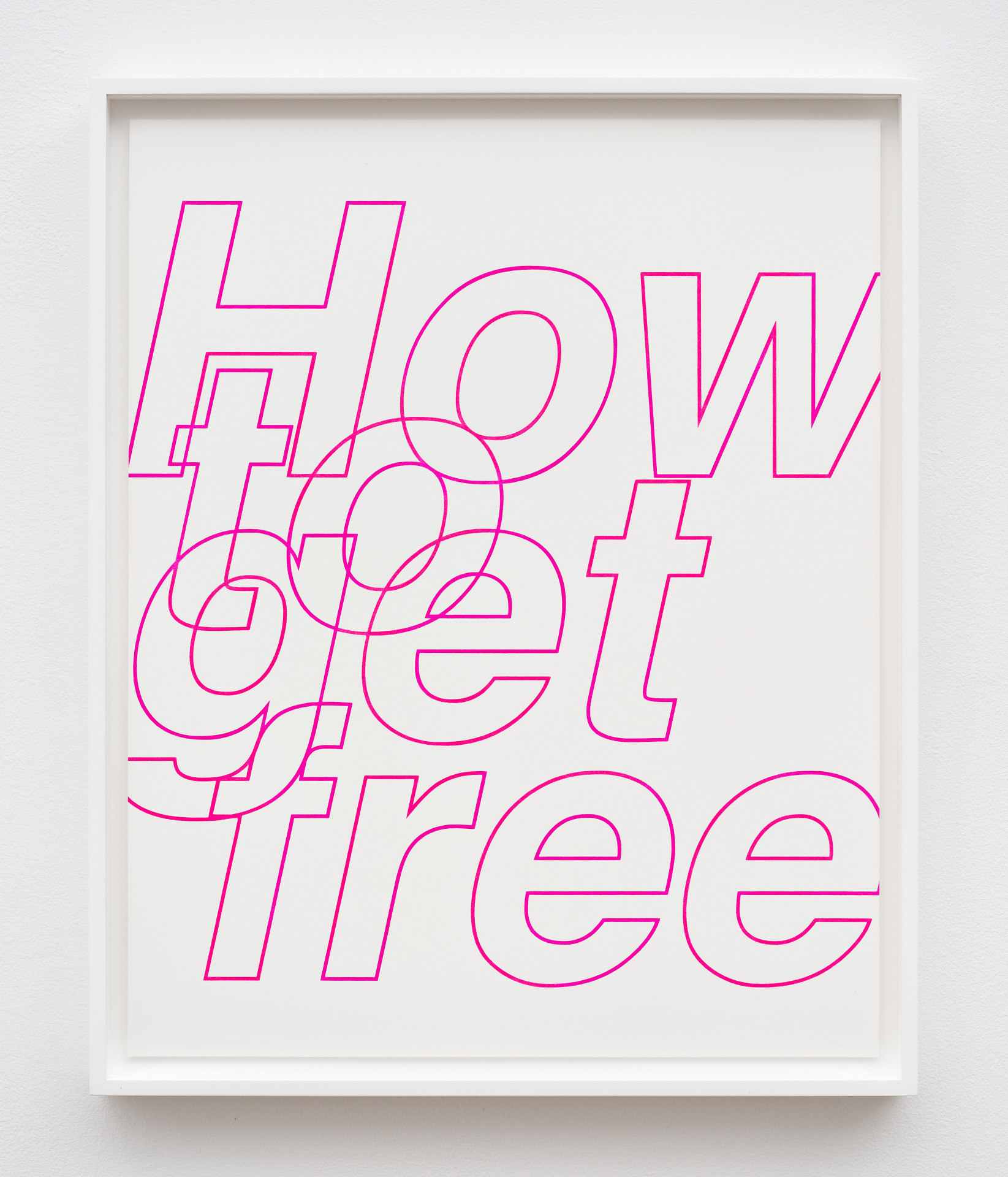 Sadie Barnette, How to Get Free (Neon Pink), 2025