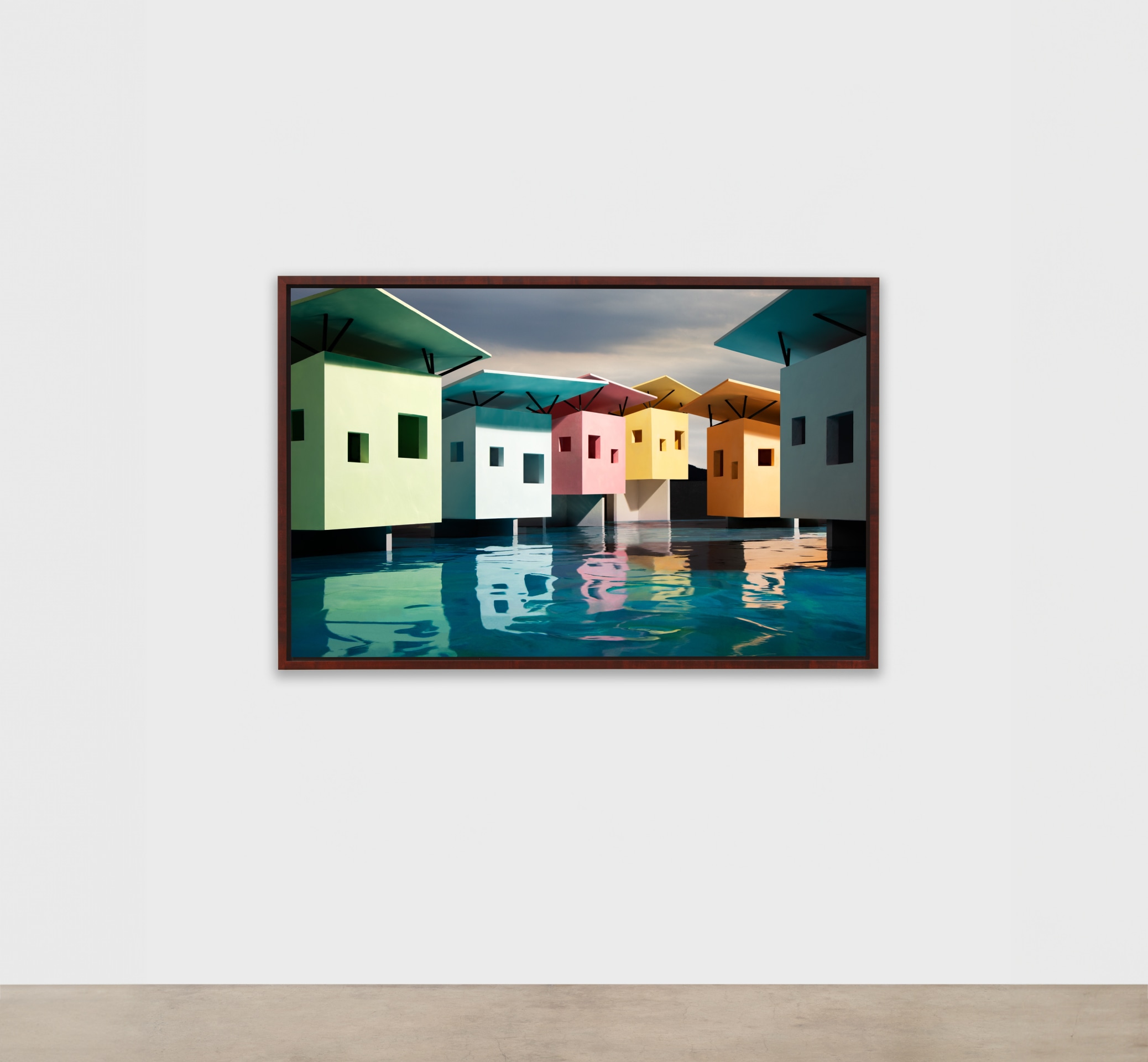 James Casebere, Beach Huts (Day), 2024