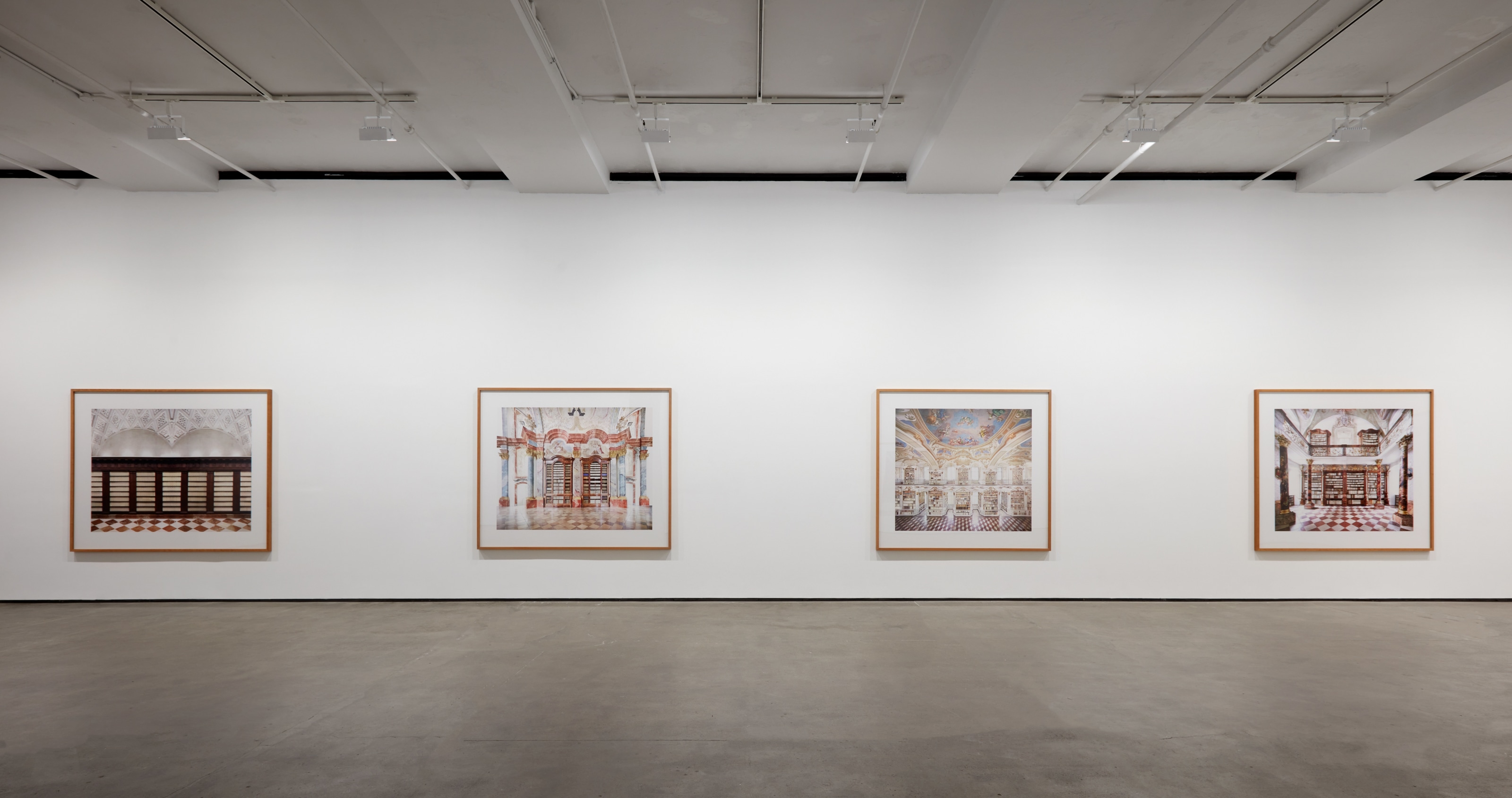 Installation view of Candida H&ouml;fer: Heaven on Earth - Curated by Toshiko Mori at Sean Kelly, New York, February 24 - April 15, 2023, Photo: Jason Wyche, New York, Courtesy: Sean Kelly