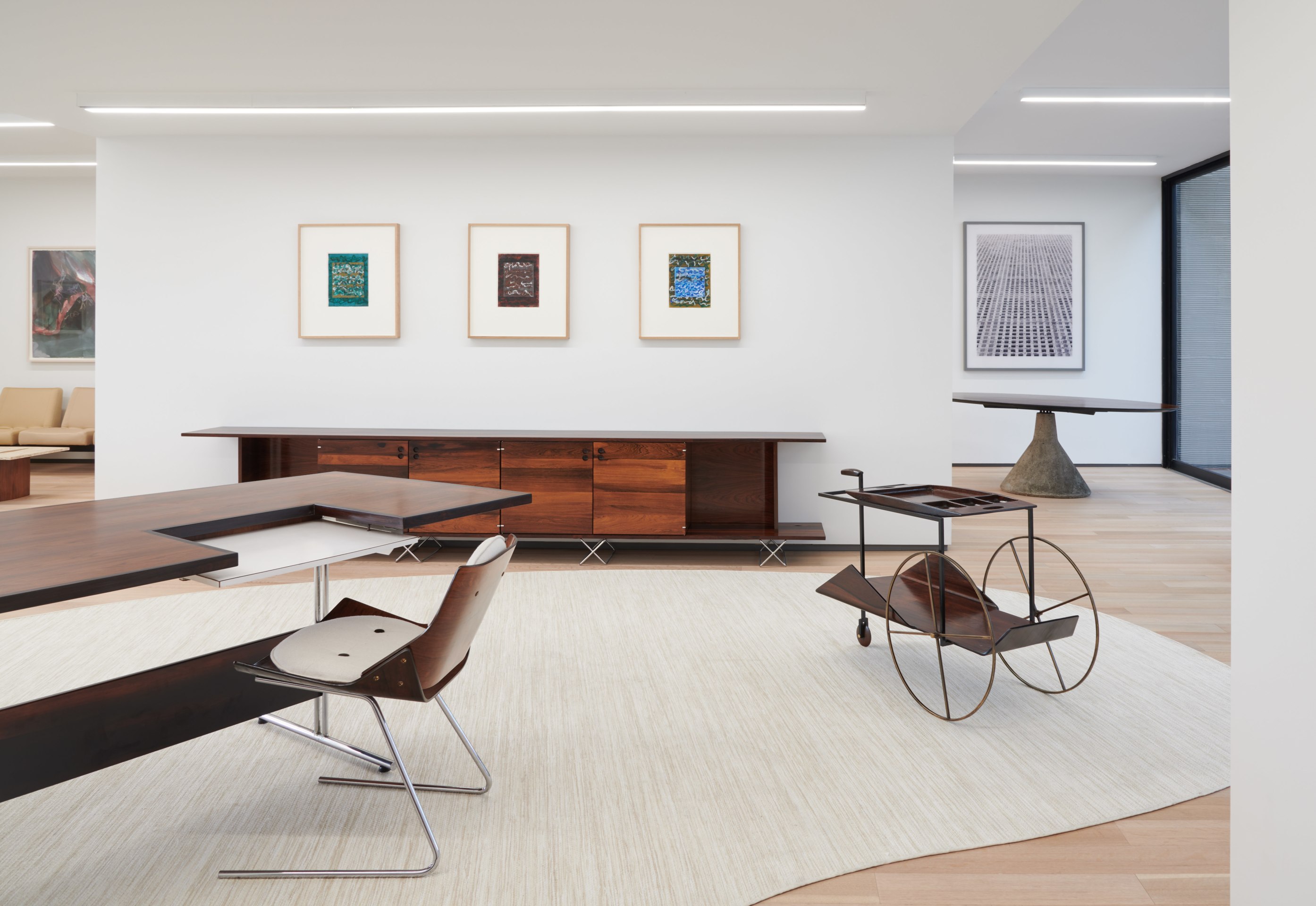 Installation view of Zalszupin 100 in Collaboration with Ulysses de Santi at Sean Kelly, Los Angeles, November 19, 2022 - January 7, 2023, Photo: Brica Wilcox, Courtesy: Sean Kelly and Ulysses de Santi.
