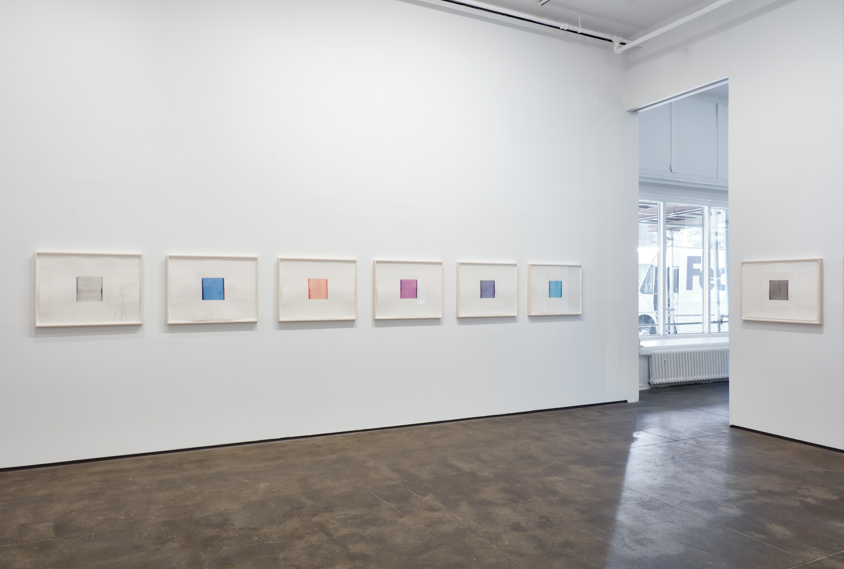 Installation view of Callum Innes: Tondos at Sean Kelly, New York, November 4 - December 17, 2022, Photography: Jason Wyche, Courtesy: Sean Kelly