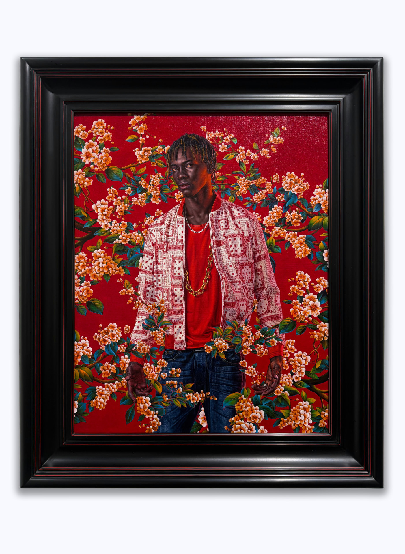 Kehinde Wiley, Portrait of Ibrahima Ndiaye, 2025