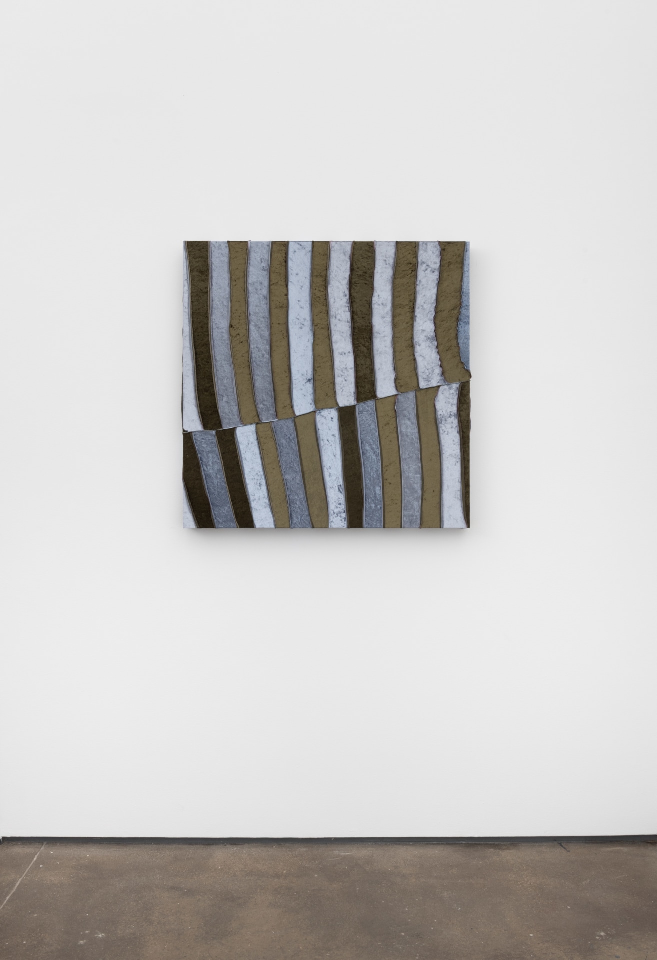 Anthony Akinbola Untitled, 2022 signed and dated by artist, verso durags on aluminum frame 36 x 36 inches (91.4 x 91.4 cm) (AAk-14)