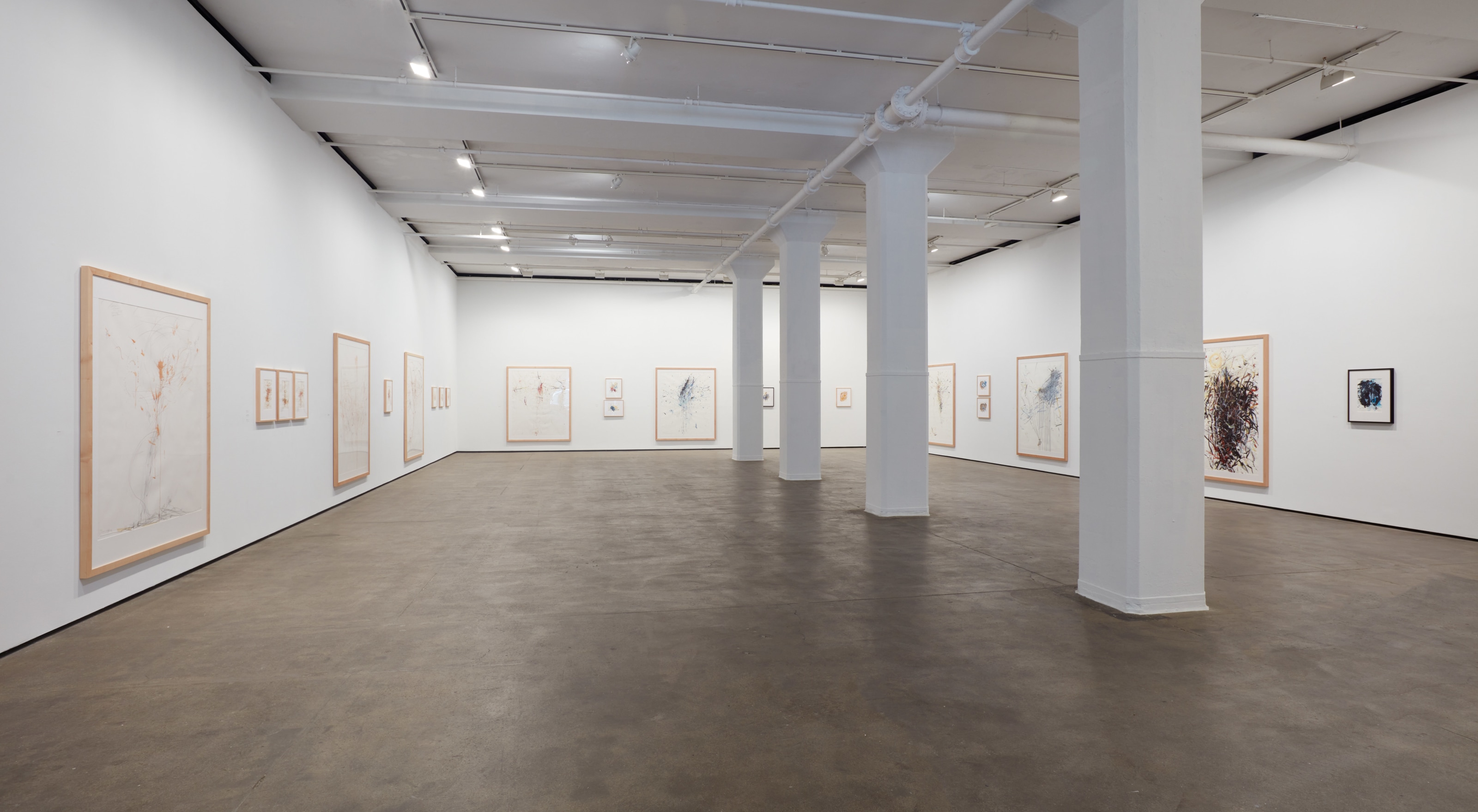 Installation view of Rebecca Horn: Labyrinth of the Soul: Drawings 1965-2015 at Sean Kelly, New York, January 7 - February 18, 2023, Photography: Jason Wyche, New York, Courtesy: Sean Kelly