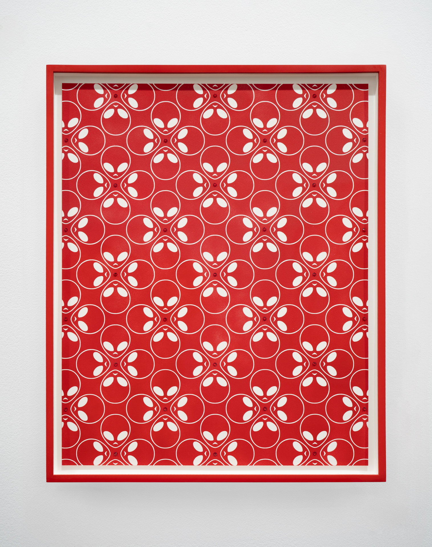 Sadie Barnette, Aliens All Over (Red), 2025