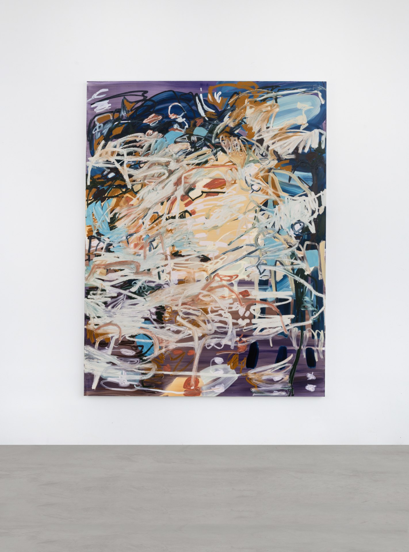 Janaina Tsch&auml;pe In Haze, 2022 signed and dated by the artist, verso oil and oil stick on canvas 92 x 70 inches (233.7 x 177.8 cm)