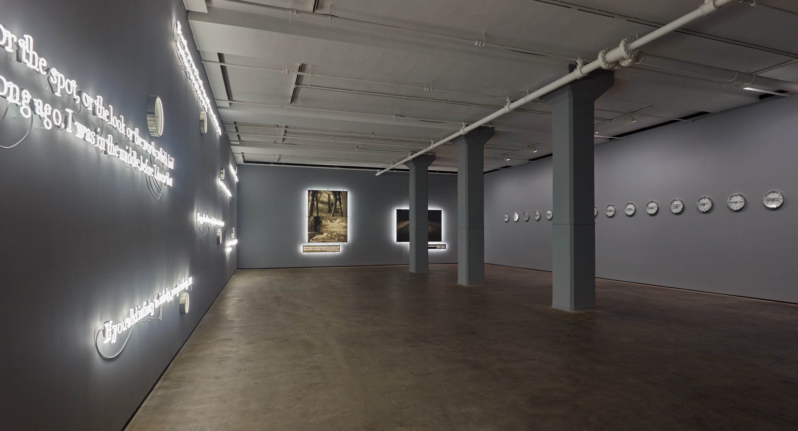 Installation view of Joseph Kosuth: &#039;Existential Time&#039; at Sean Kelly, New York, September 10 &ndash; October 24, 2020