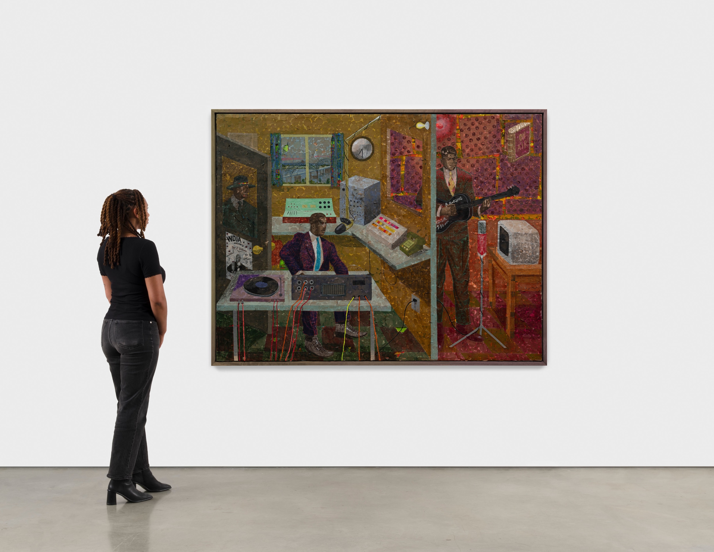 Derek Fordjour, Black Radio, 2025