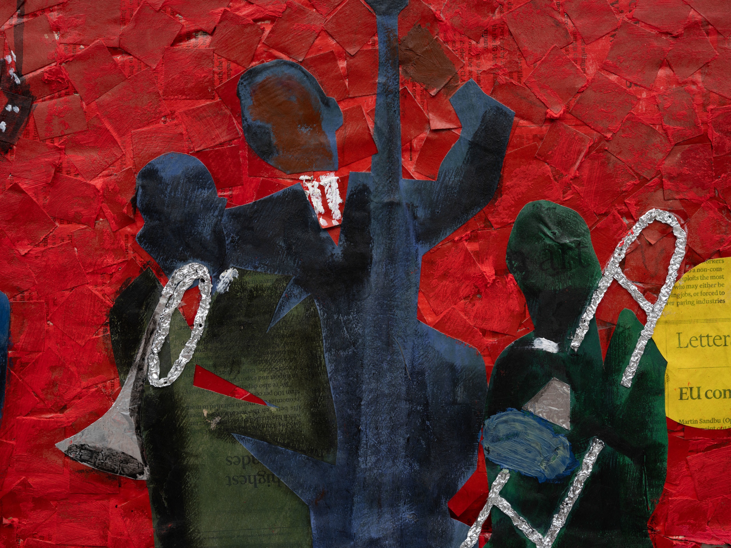 Derek Fordjour, Thank You Romy (after Romare Bearden), 2025