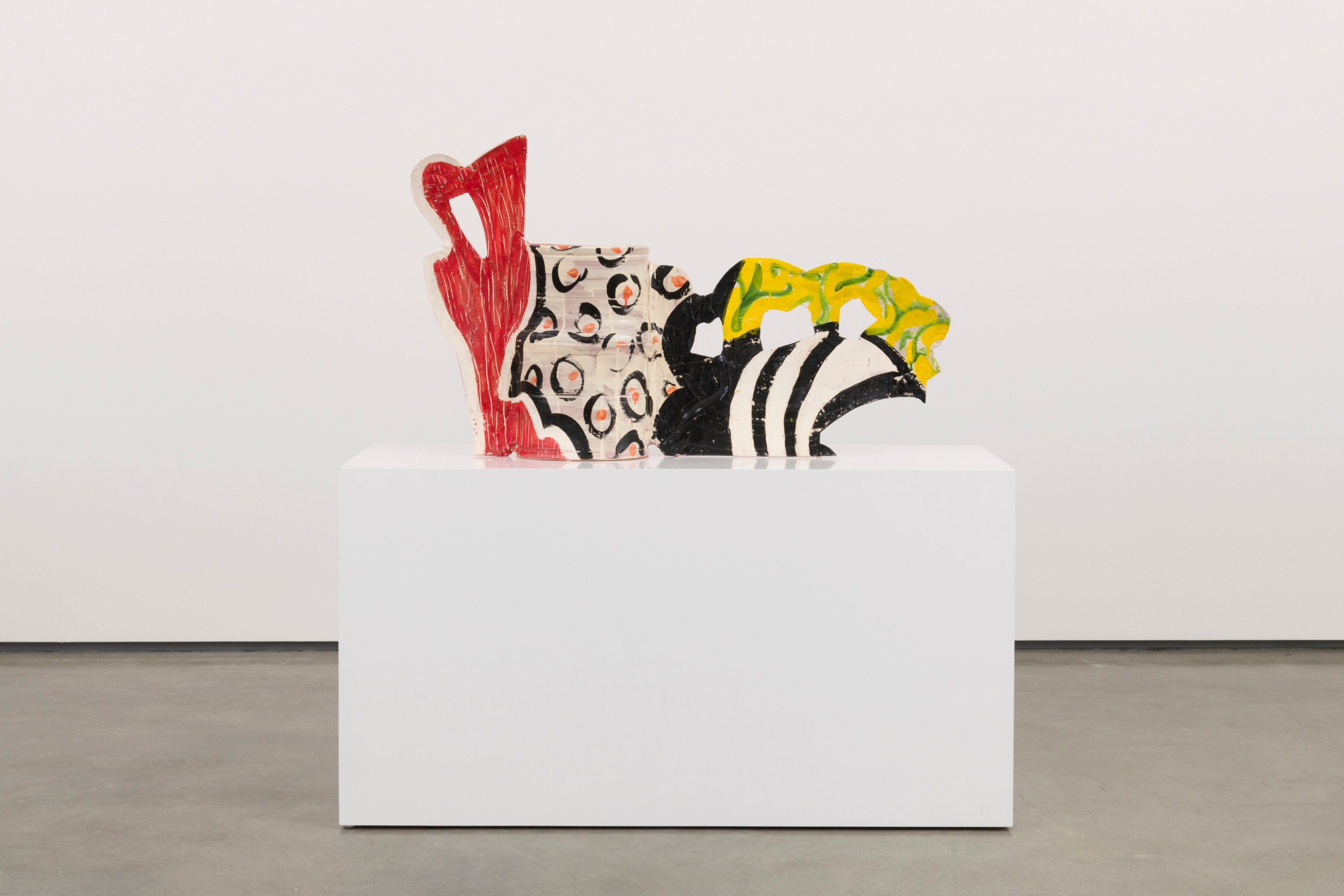 Betty Woodman Red Pitcher Yellow Flowers, 2012