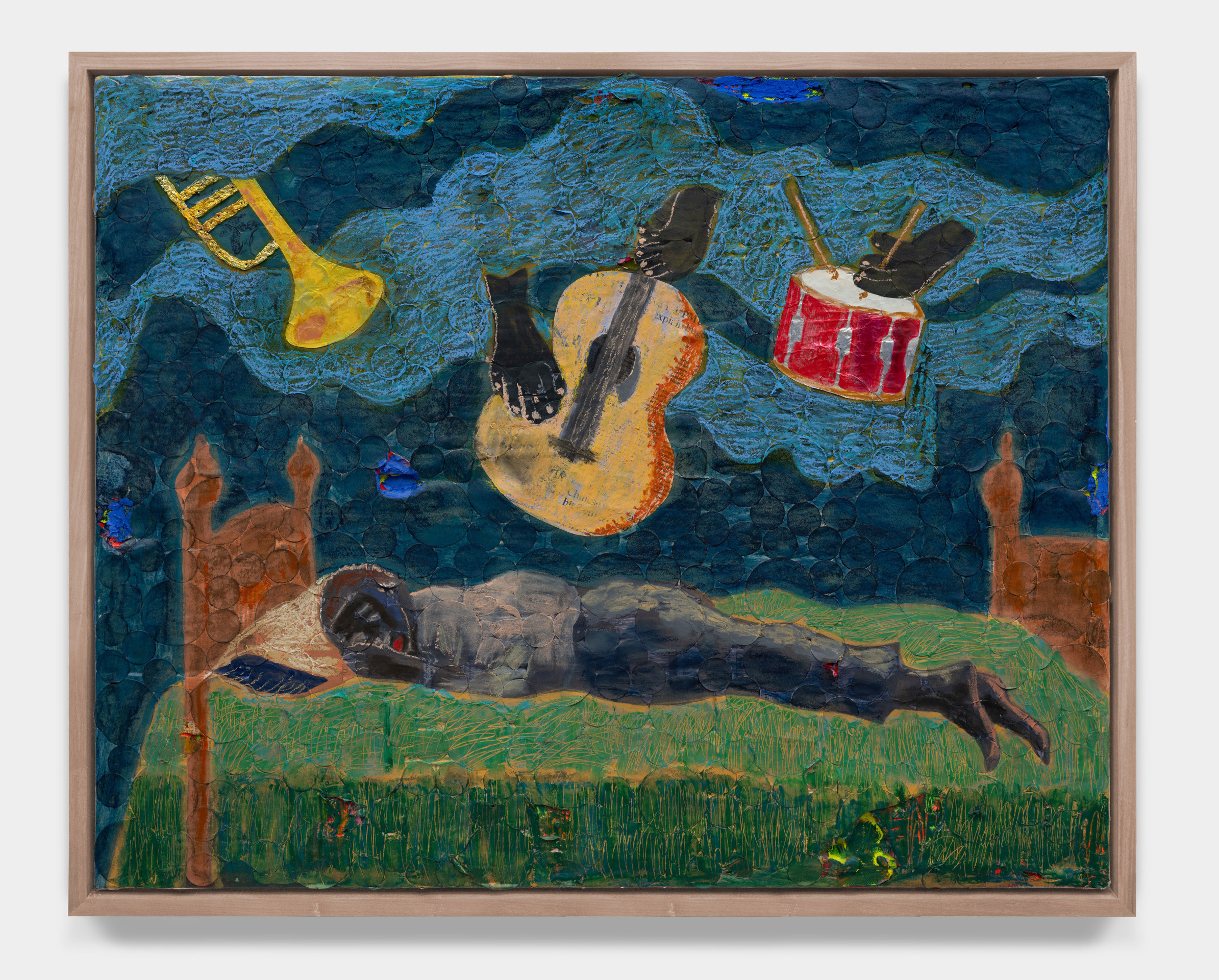 Derek Fordjour, Dreamscape (after Palmer Hayden), 2025