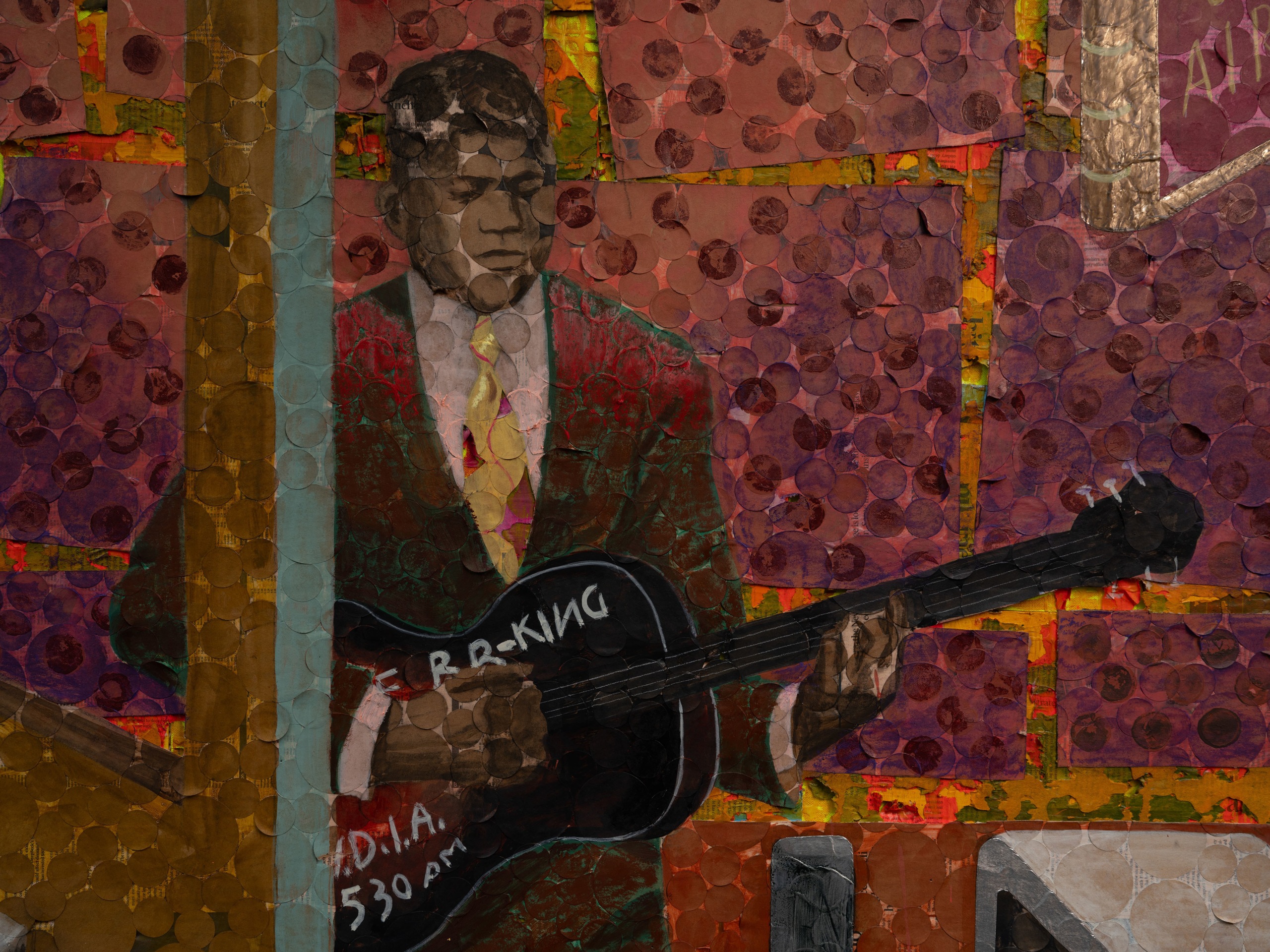 Derek Fordjour, Black Radio, 2025