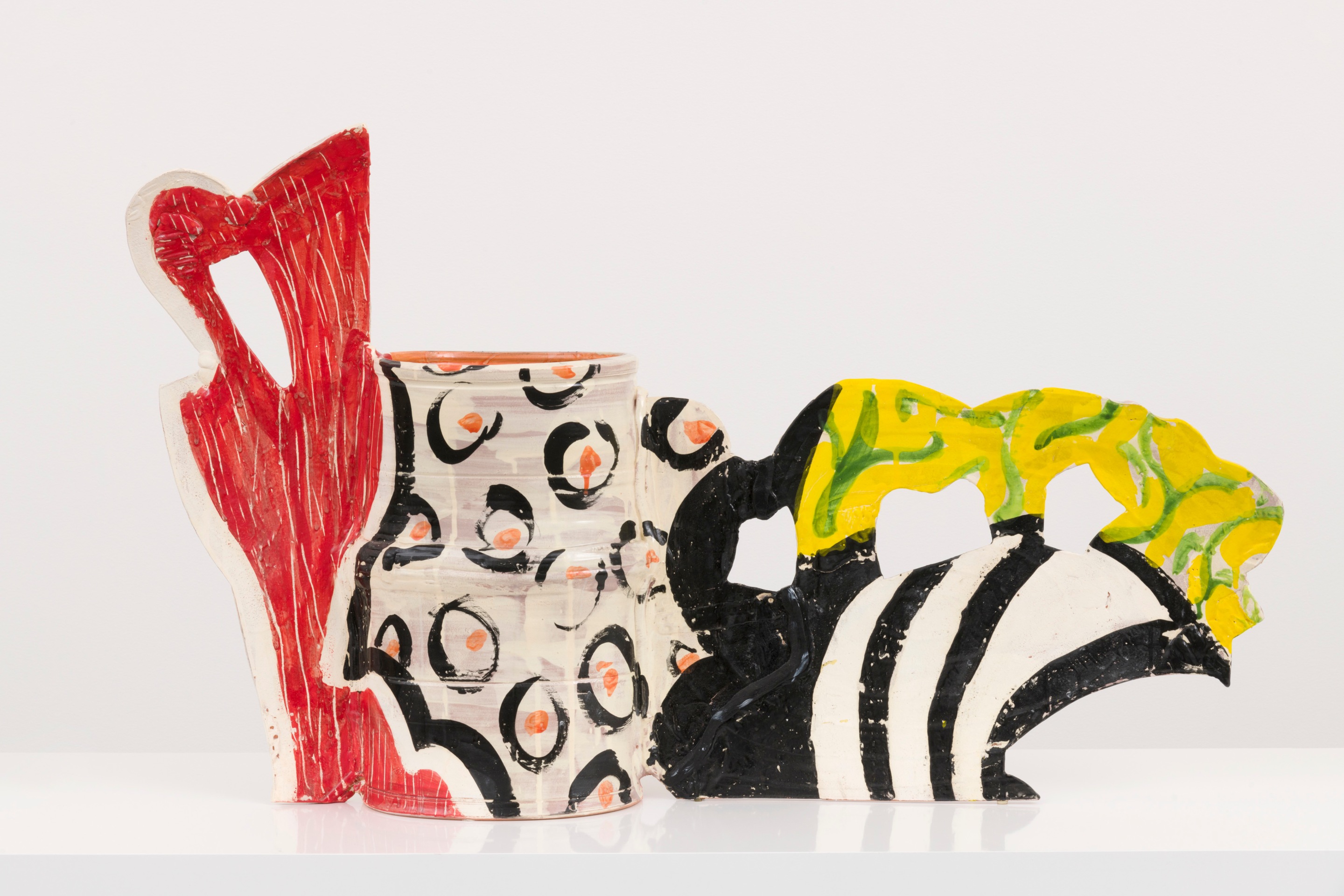 Betty Woodman Red Pitcher Yellow Flowers, 2012