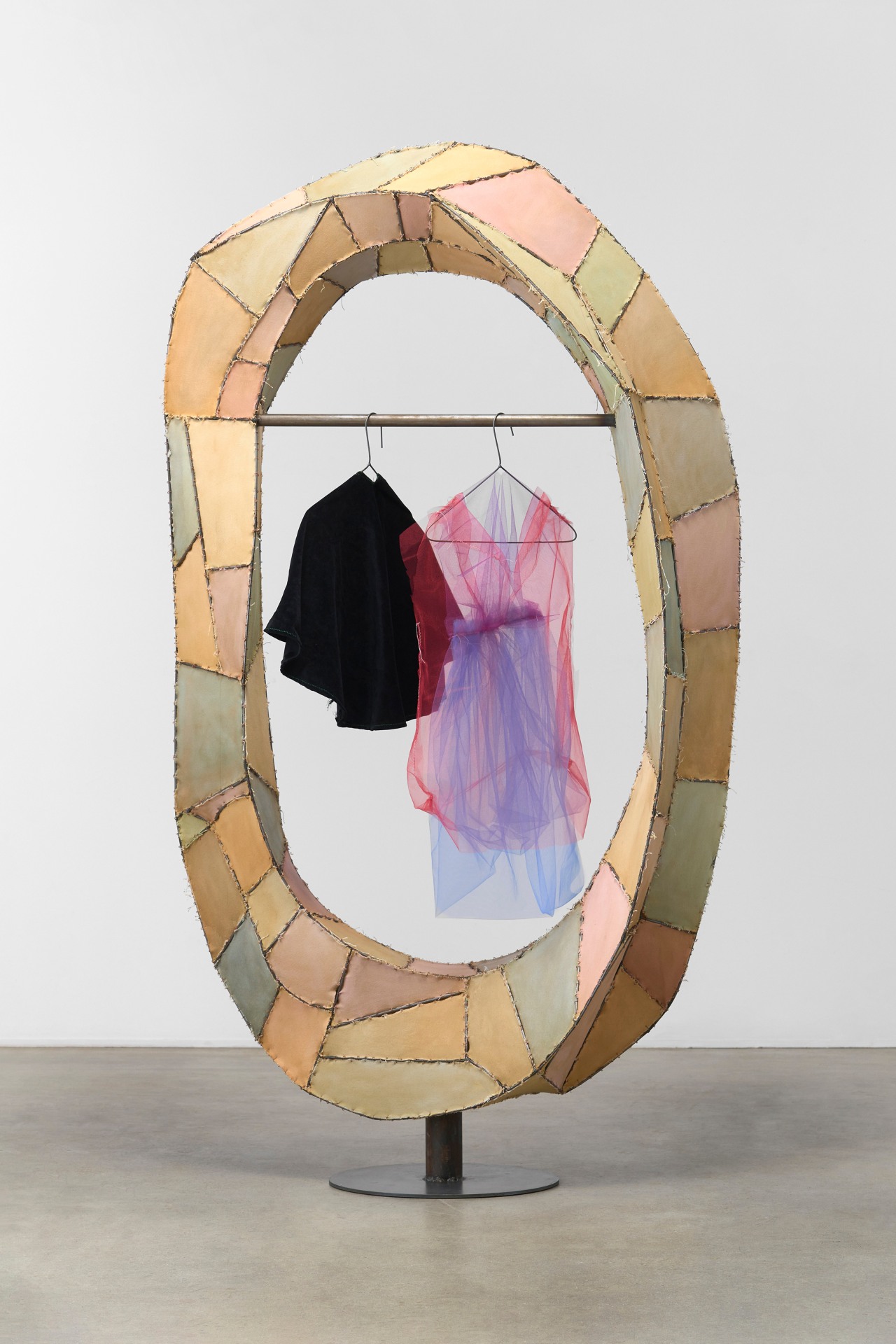 Evan Holloway, Display with Velvet and Tulle, 2023