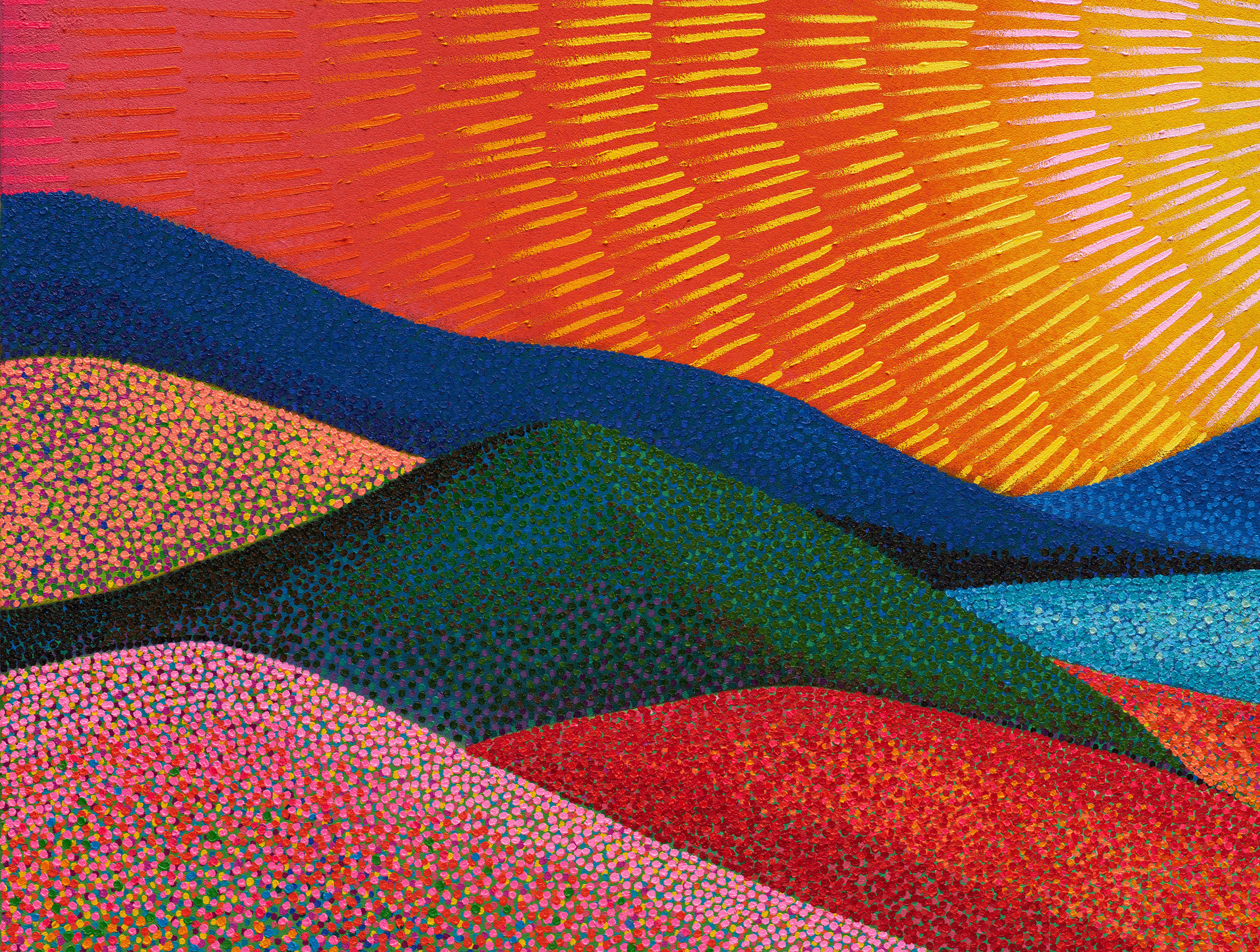 Jennifer Guidi, Heat wave horizon, current of awakening, born from your sand, your stone, your sea, the rhythm of possibilities, 2025