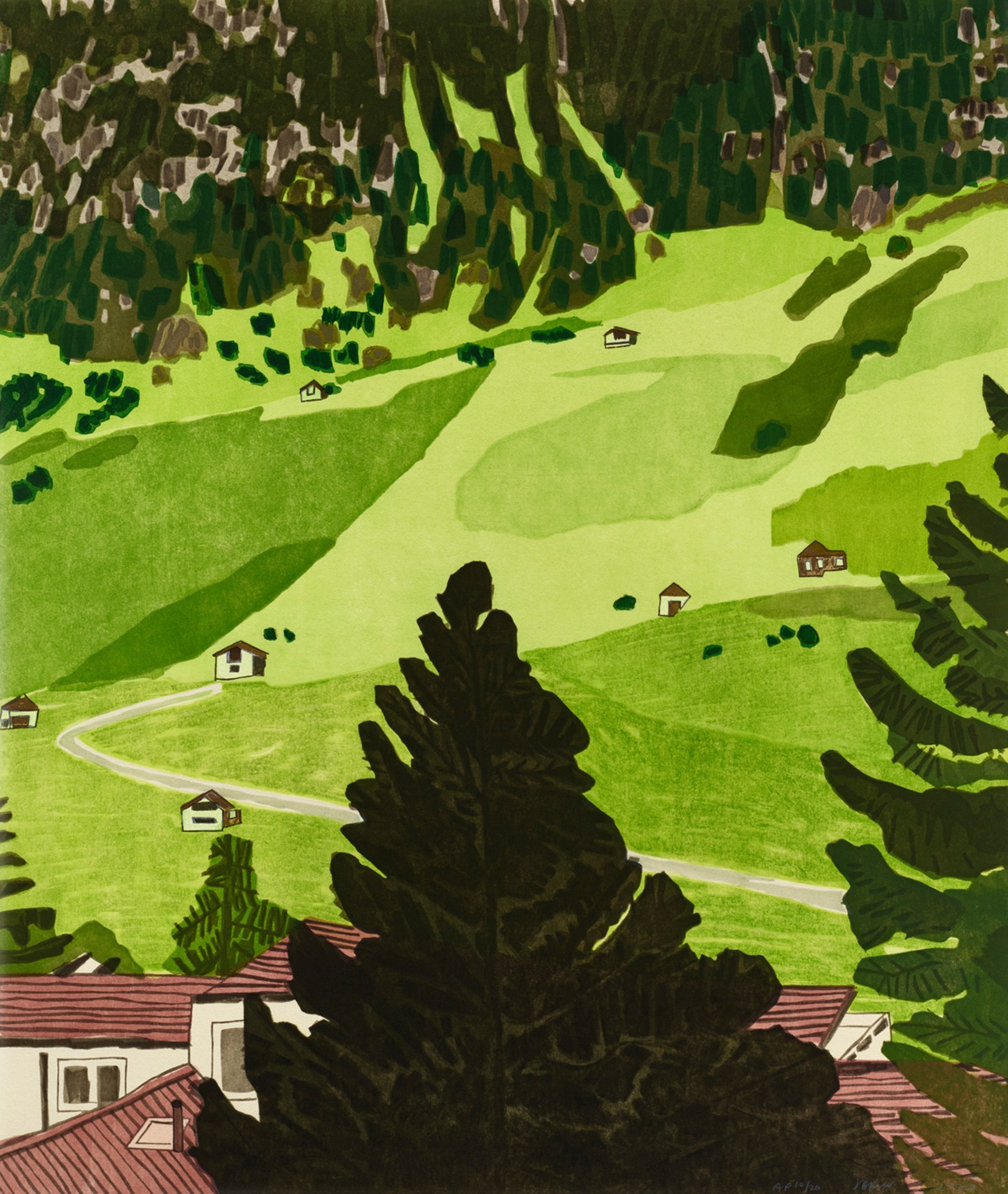 Jonas Wood Four Landscapes (Spring), 2020