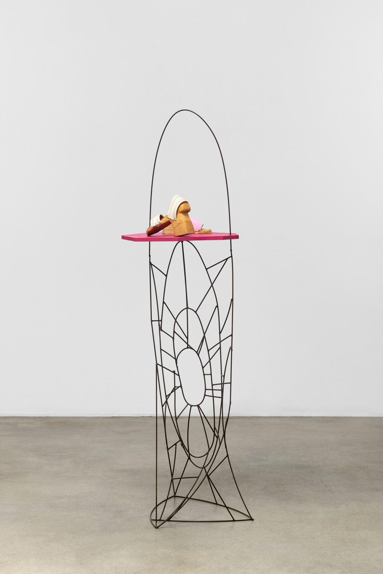 Evan Holloway, Magenta Shoe Display, 2024