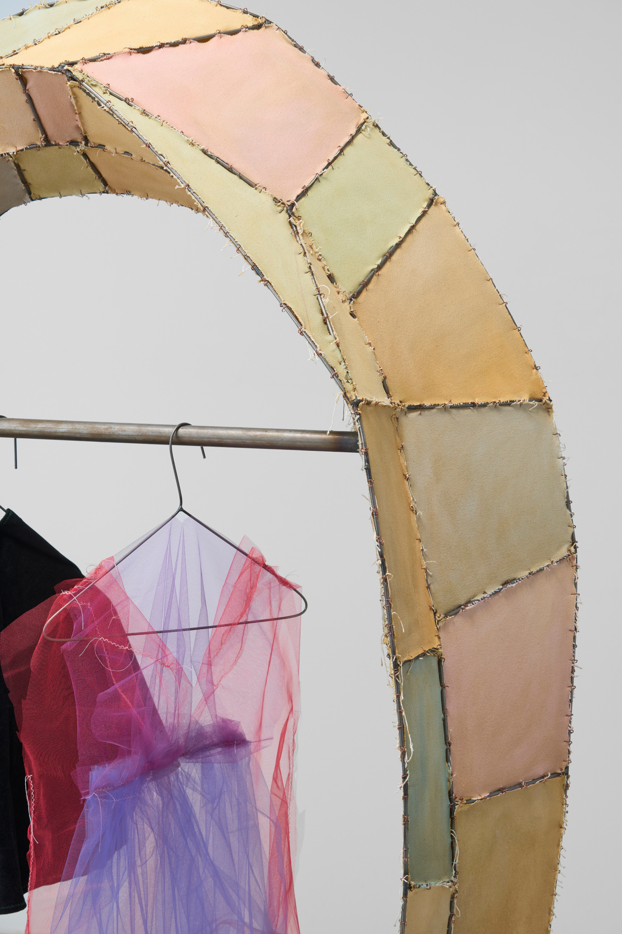 Evan Holloway, Display with Velvet and Tulle, 2023