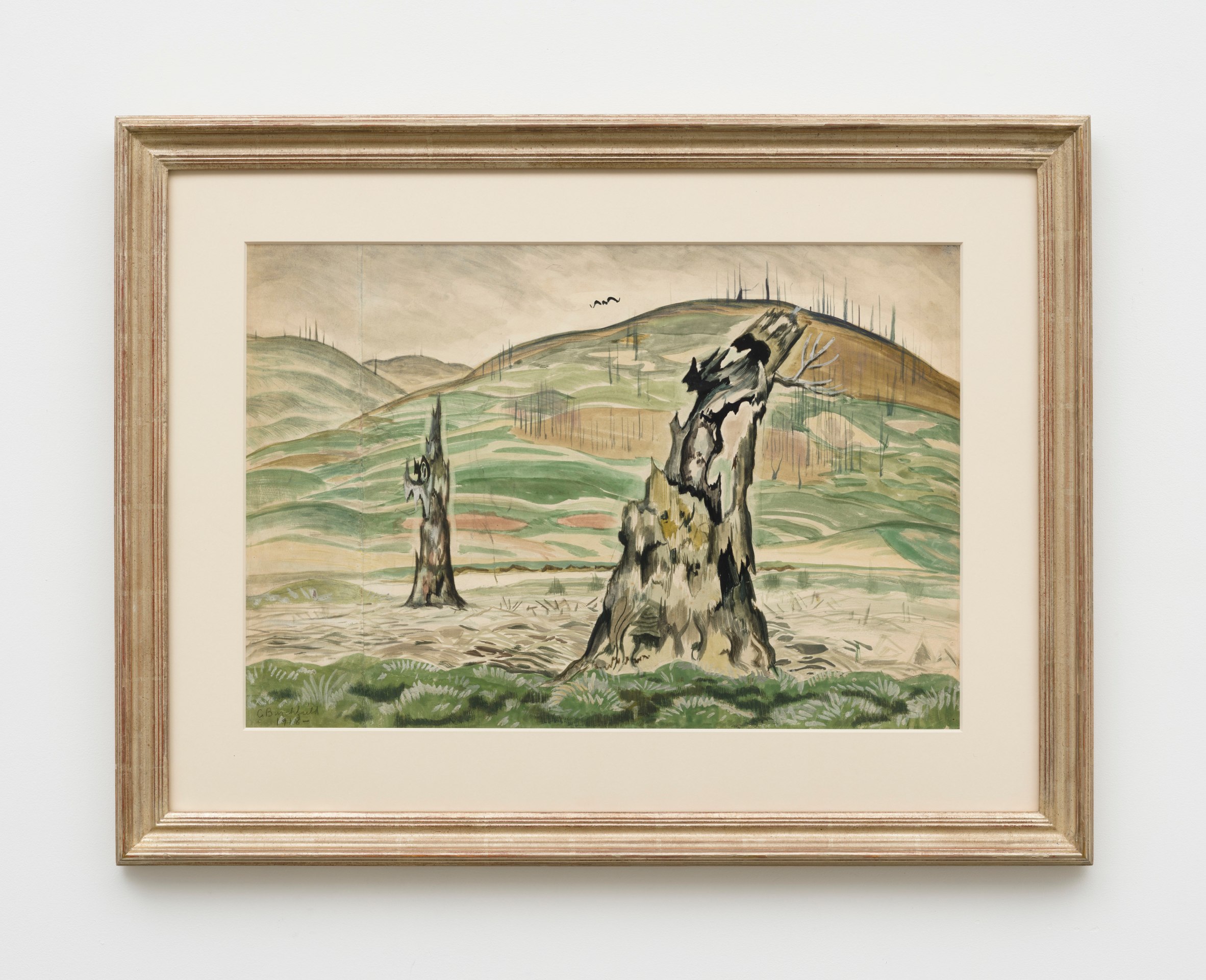 Charles Burchfield, Old Stumps (Blackened by a Swamp Fire), 1918