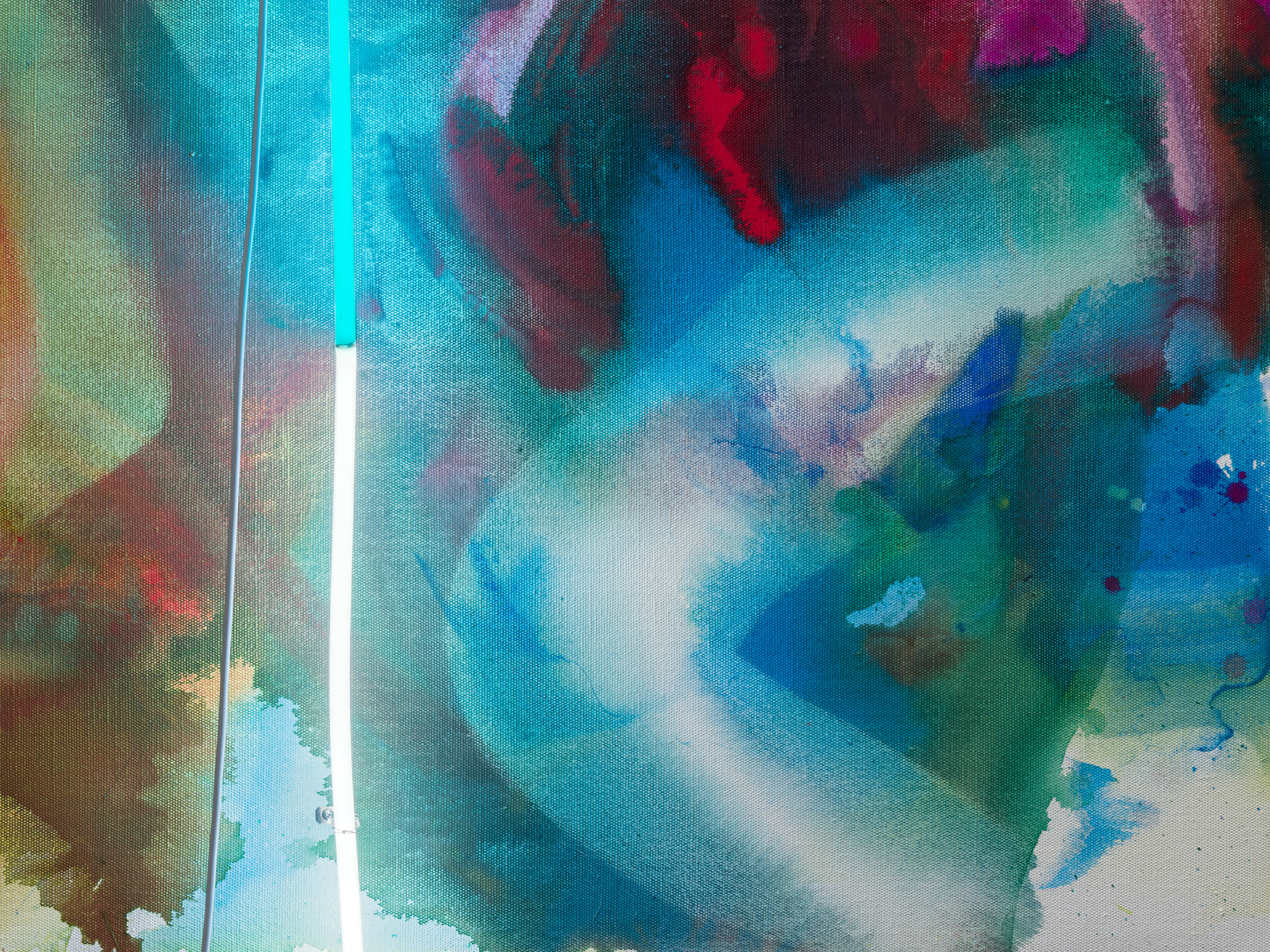 Mary Weatherford, Blue Split, 2021