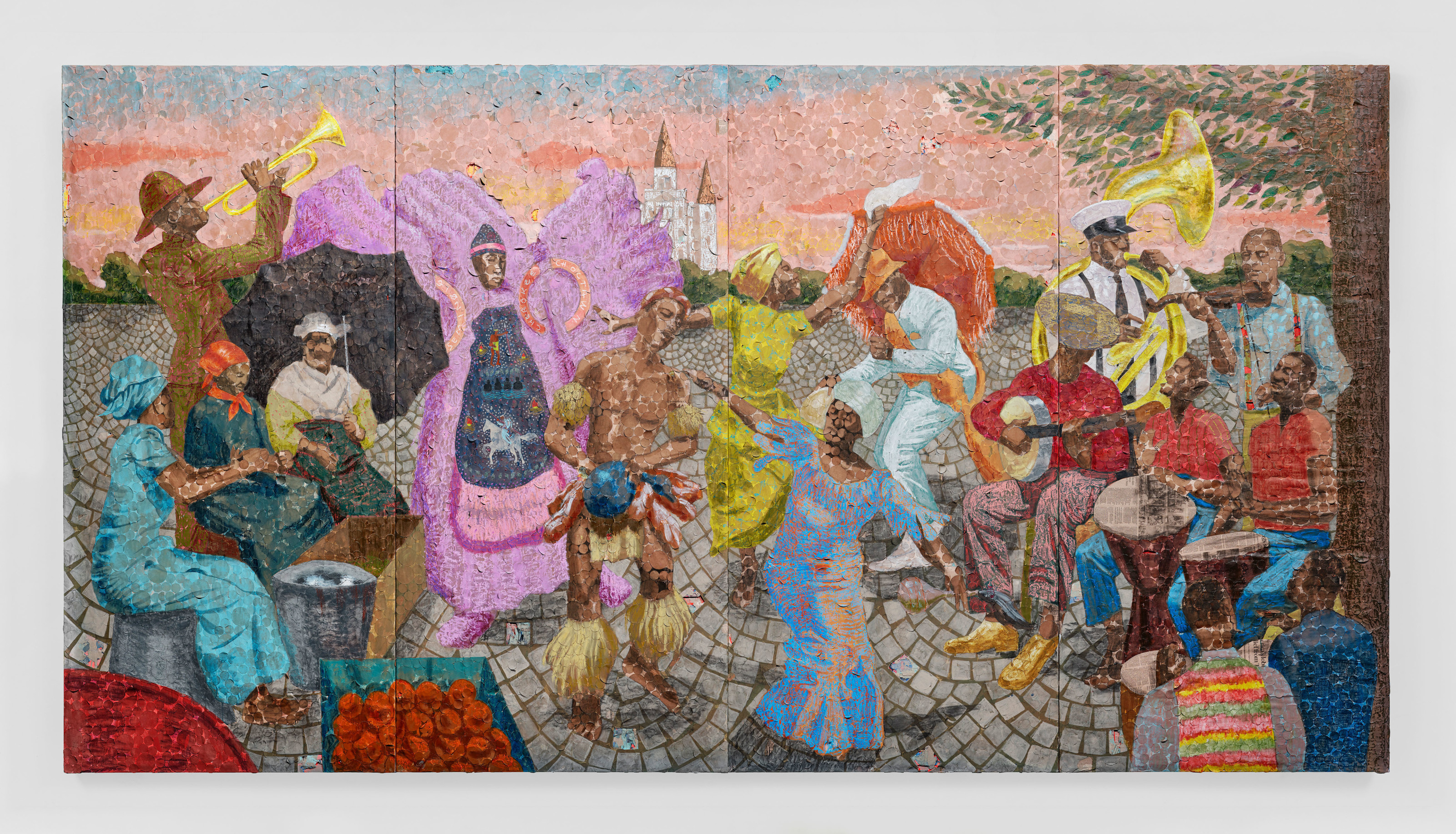 Derek Fordjour, Congo Square, 2025