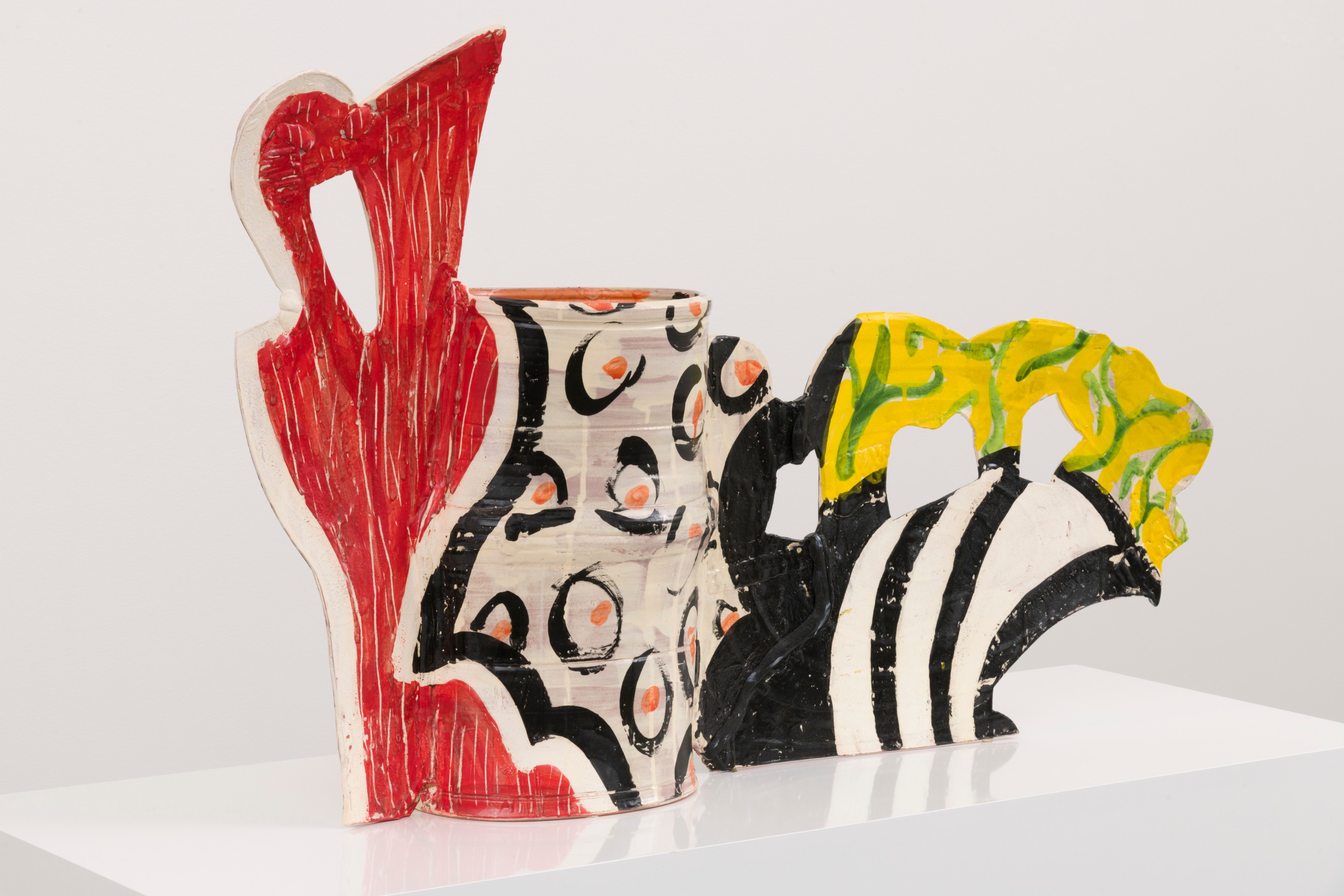 Betty Woodman Red Pitcher Yellow Flowers, 2012