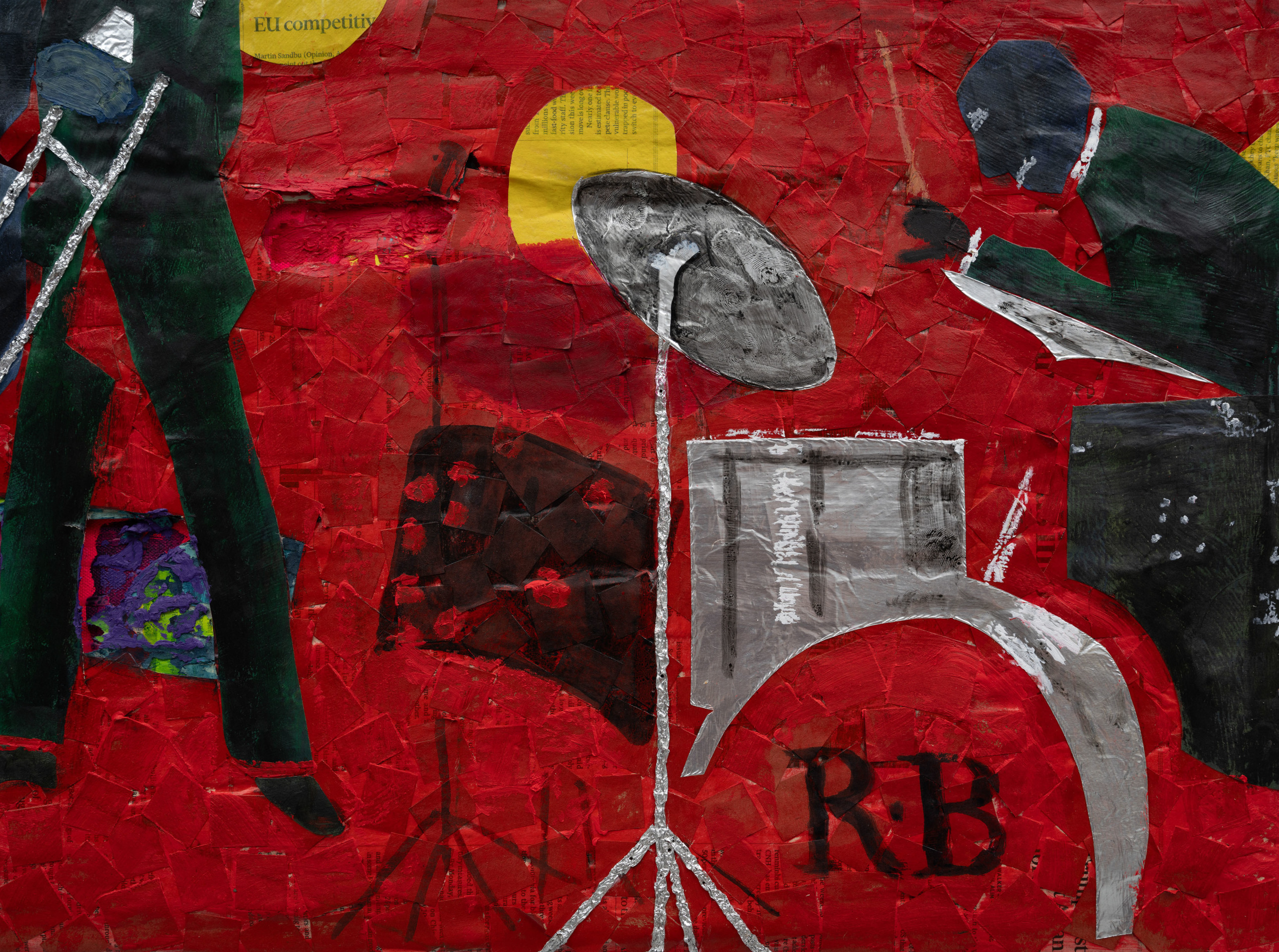 Derek Fordjour, Thank You Romy (after Romare Bearden), 2025