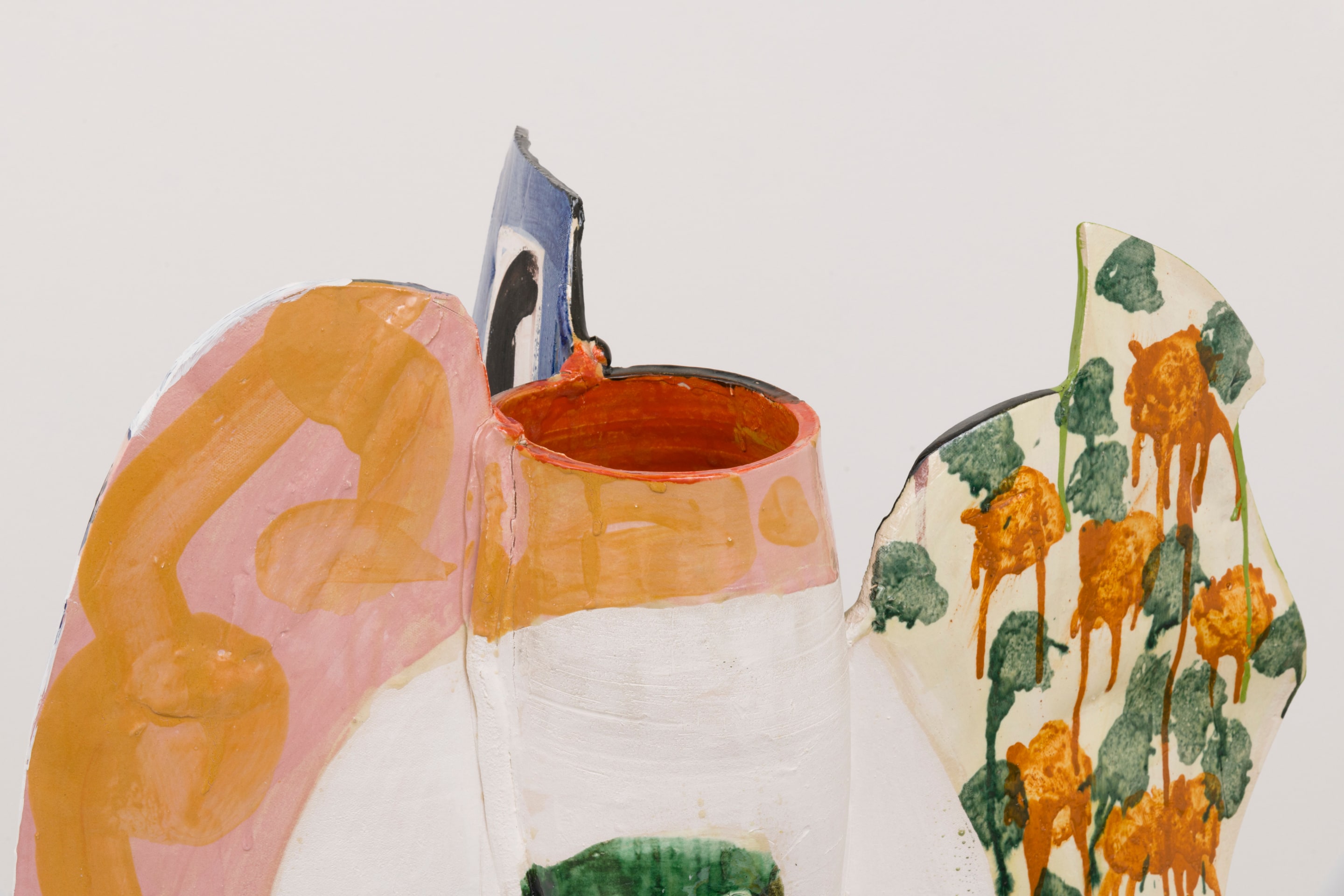 Betty Woodman Aztec Vase and Carpet: Mariana, 2015