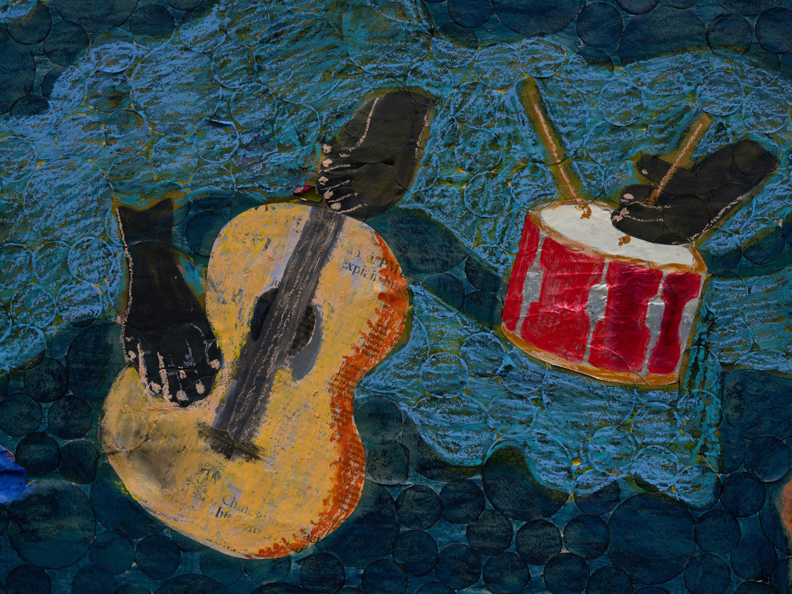 Derek Fordjour, Dreamscape (after Palmer Hayden), 2025