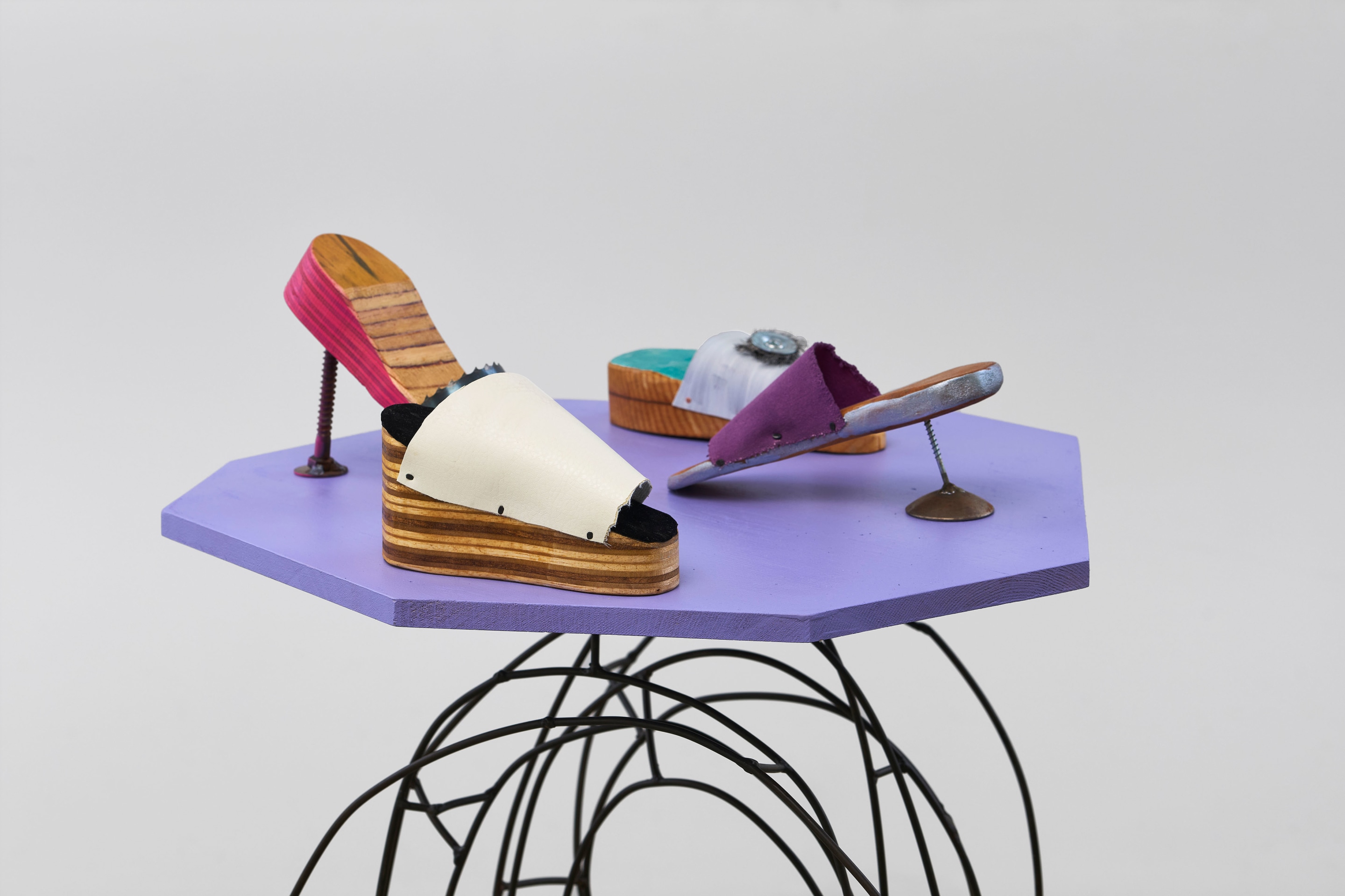 Evan Holloway, Lavender Shoe Display, 2023 / 2024
