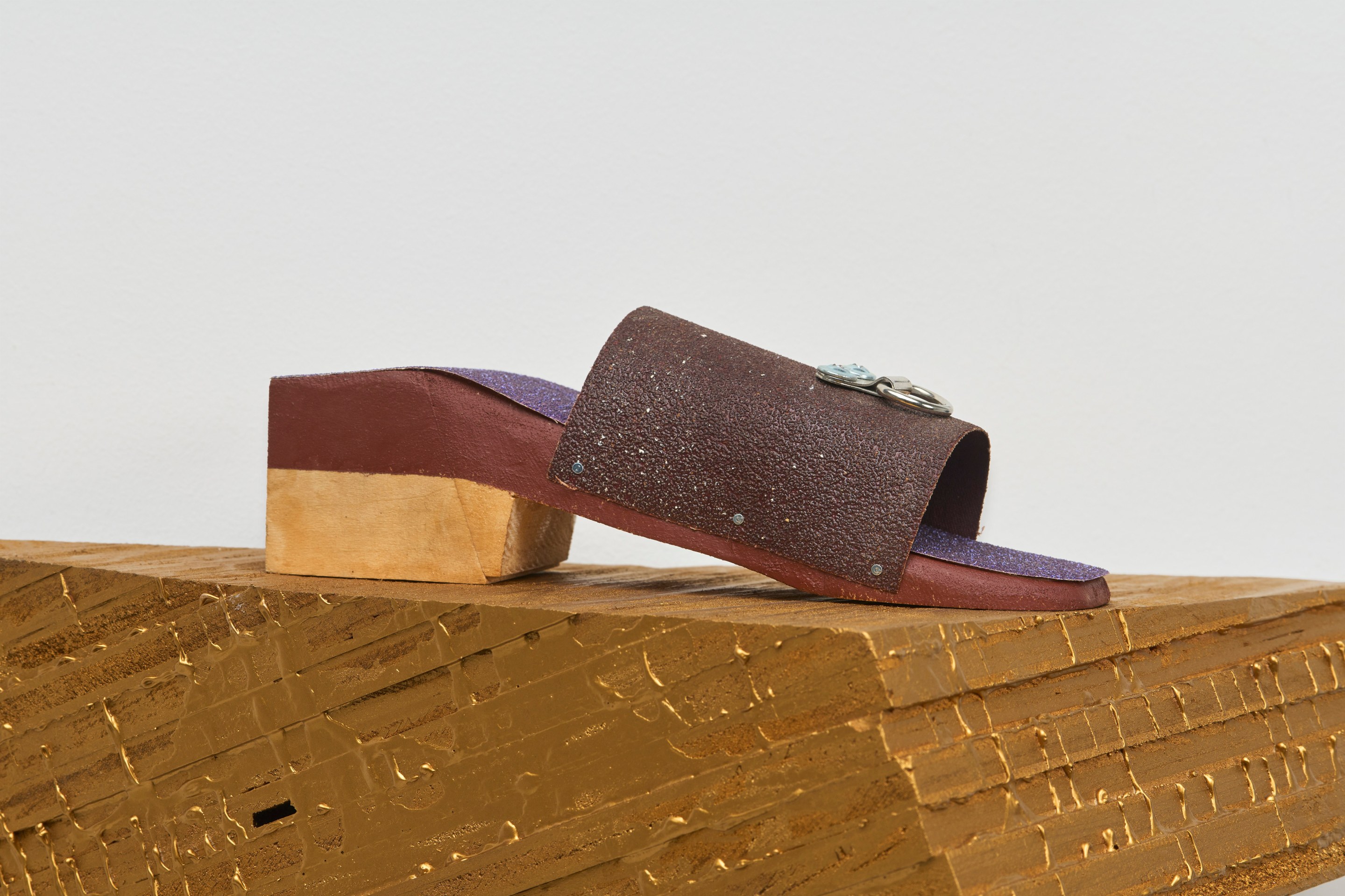 Evan Holloway, Shoe Shelf (Gold), 2024