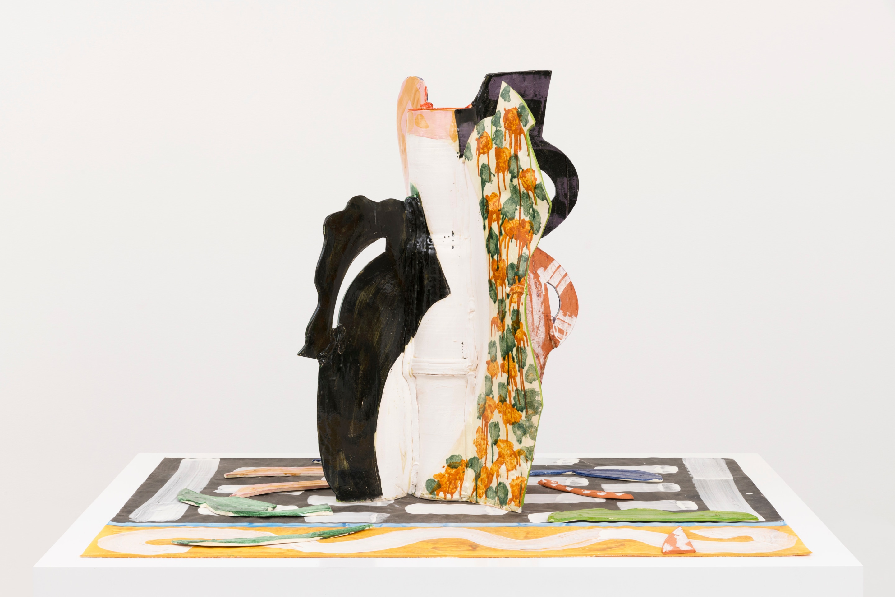 Betty Woodman Aztec Vase and Carpet: Mariana, 2015