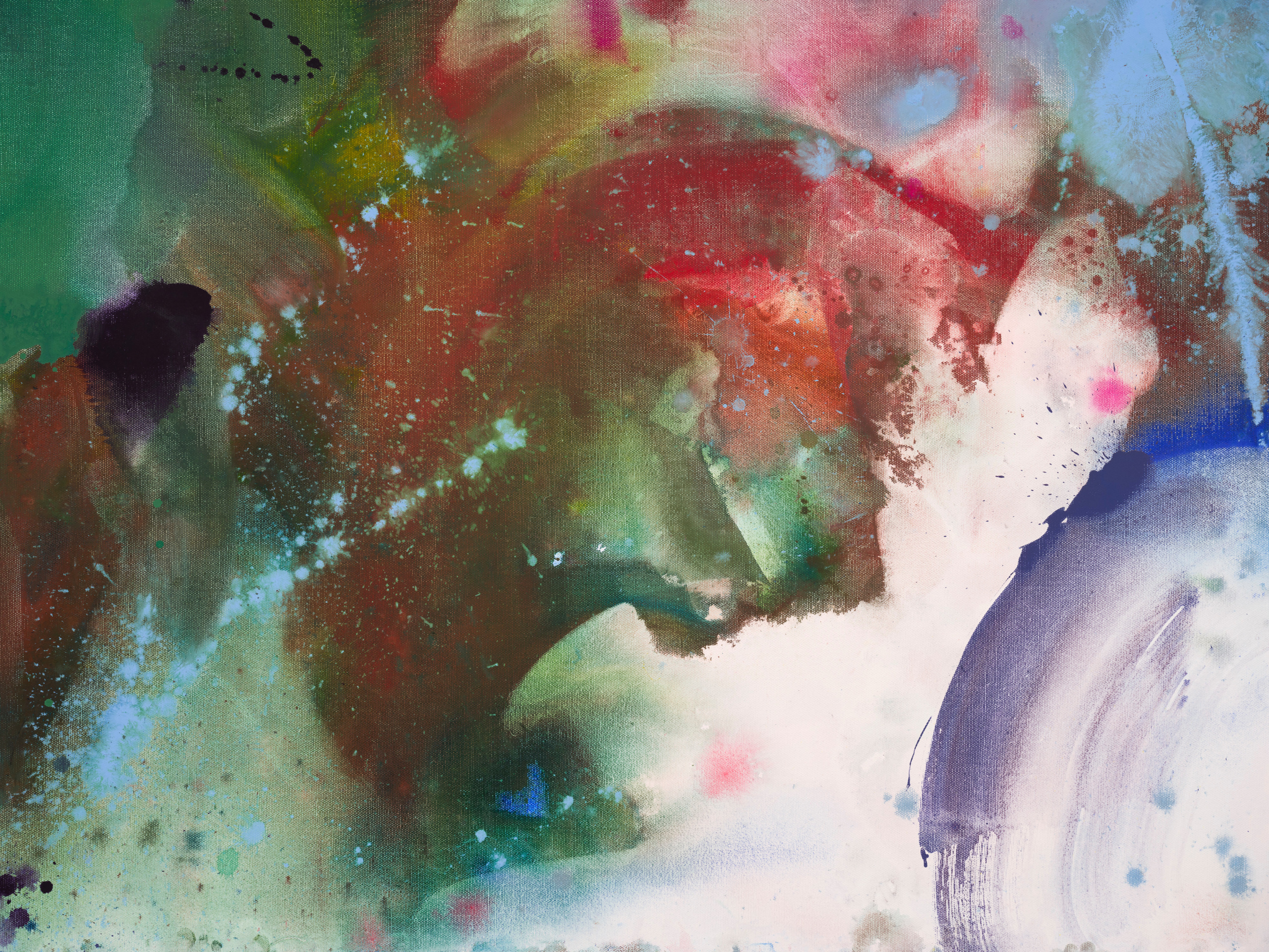 Mary Weatherford, Light Falling Like a Broken Chain; Paradise, 2021