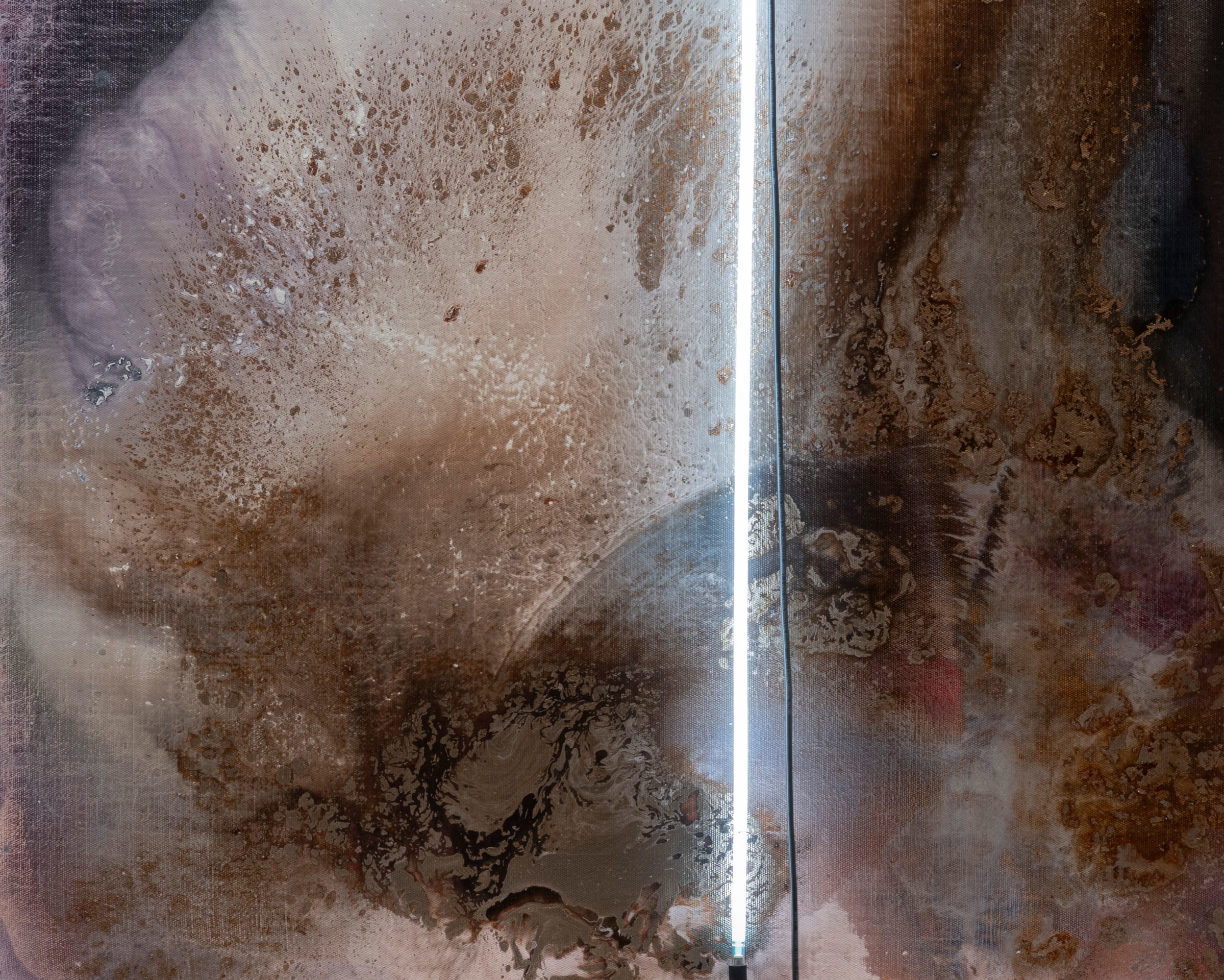 Mary Weatherford, Bonfire, 2025