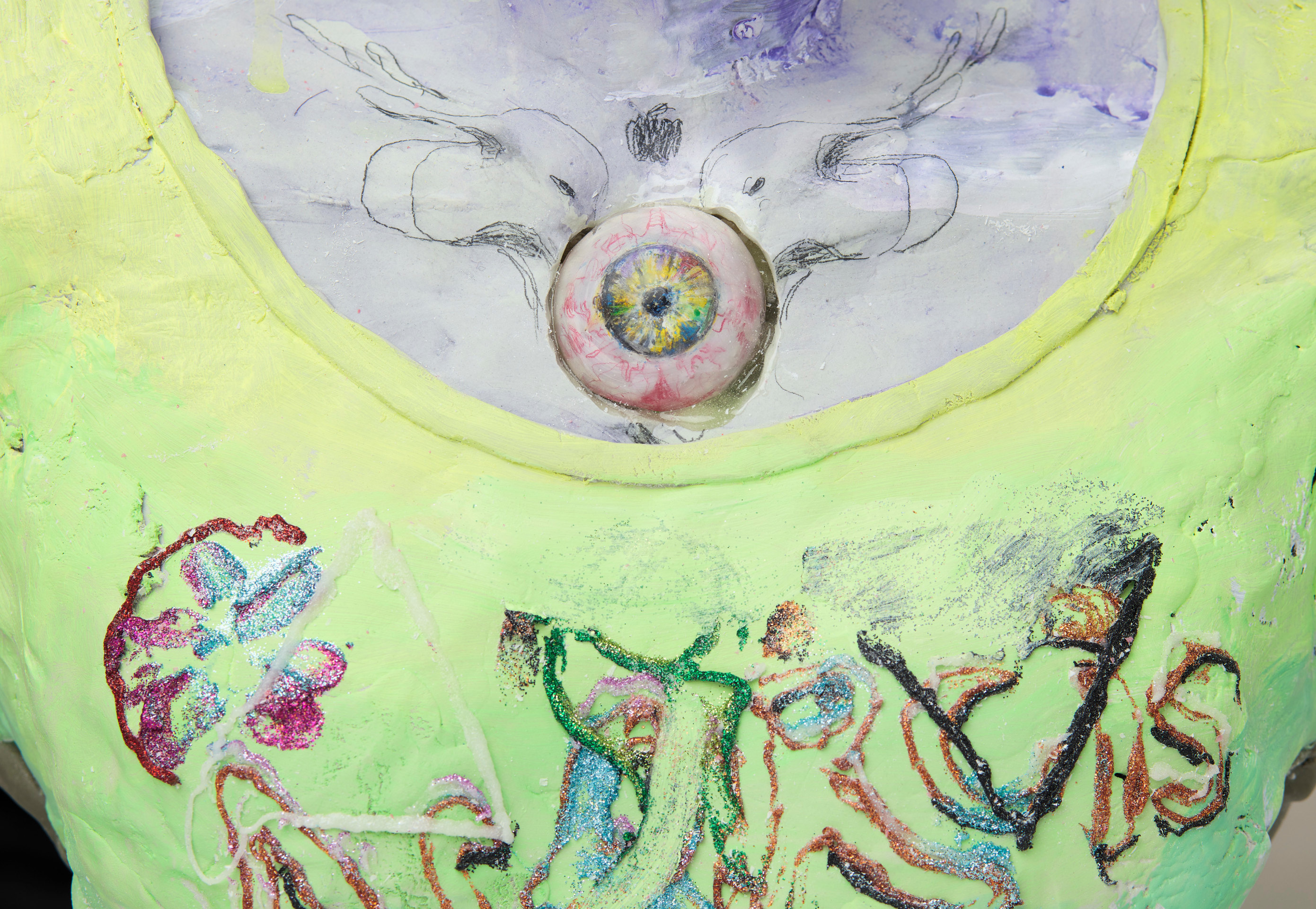 David Altmejd, Smoking with Oneself, 2021