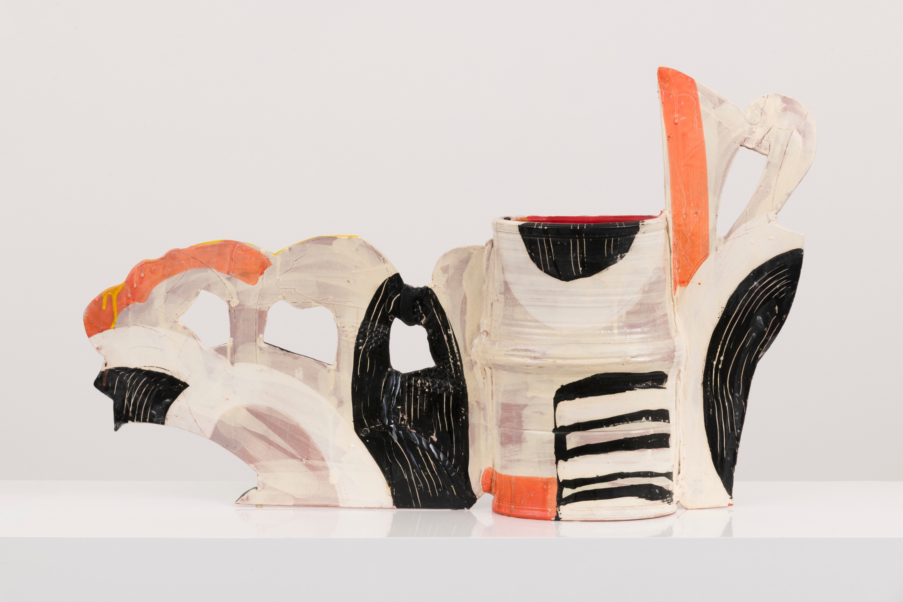 Betty Woodman Red Pitcher Yellow Flowers, 2012