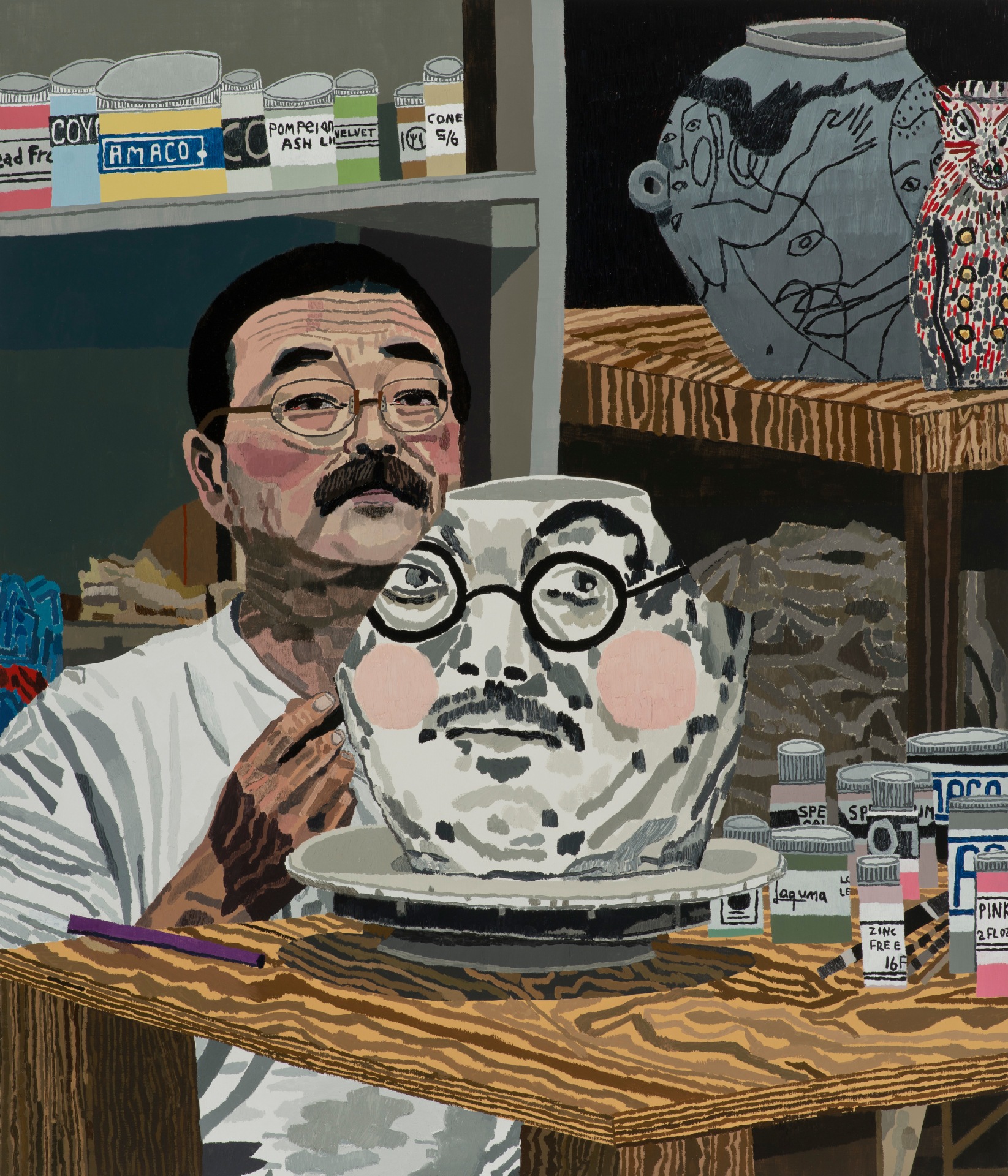 Jonas Wood Akio Takamori, 2014