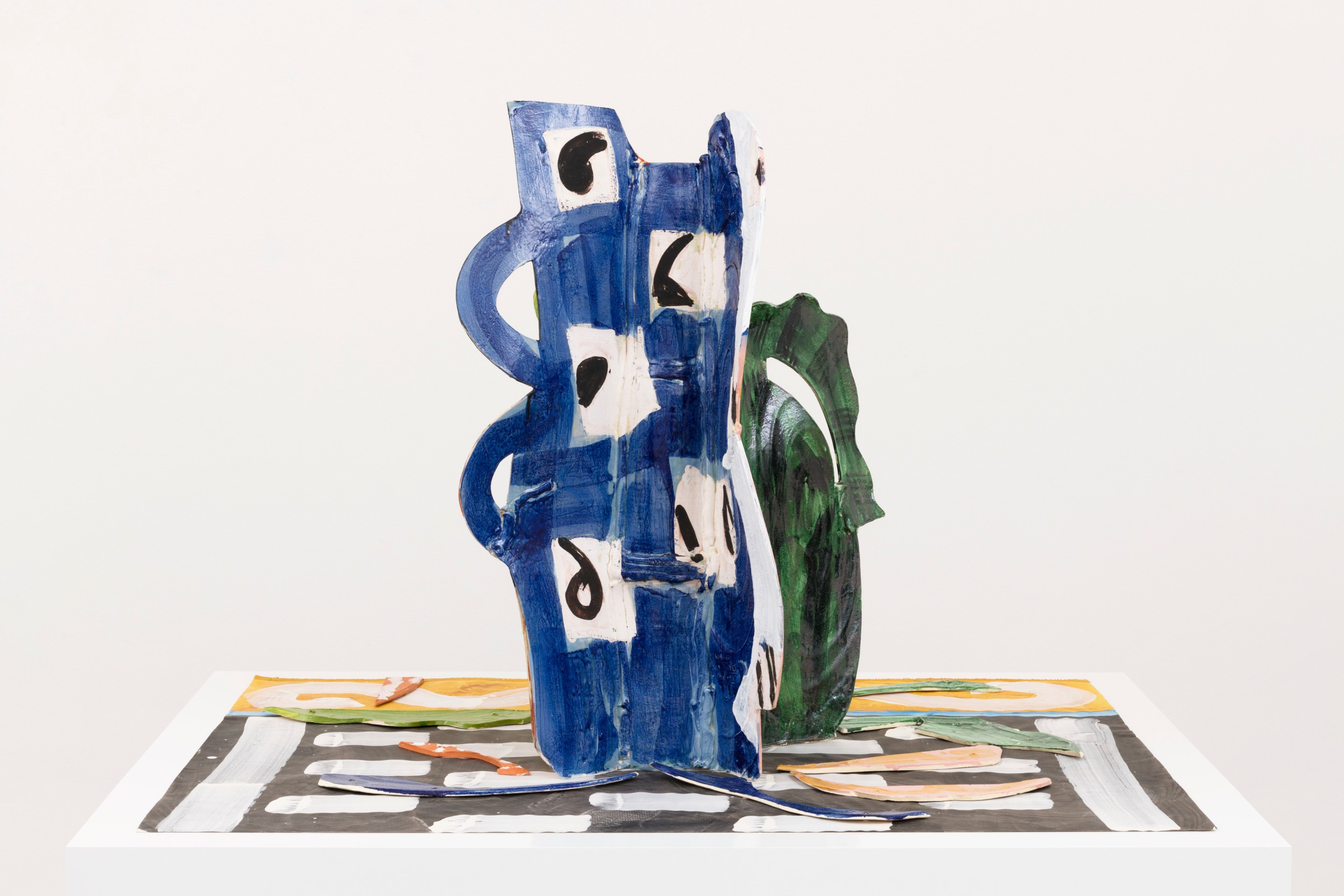 Betty Woodman Aztec Vase and Carpet: Mariana, 2015