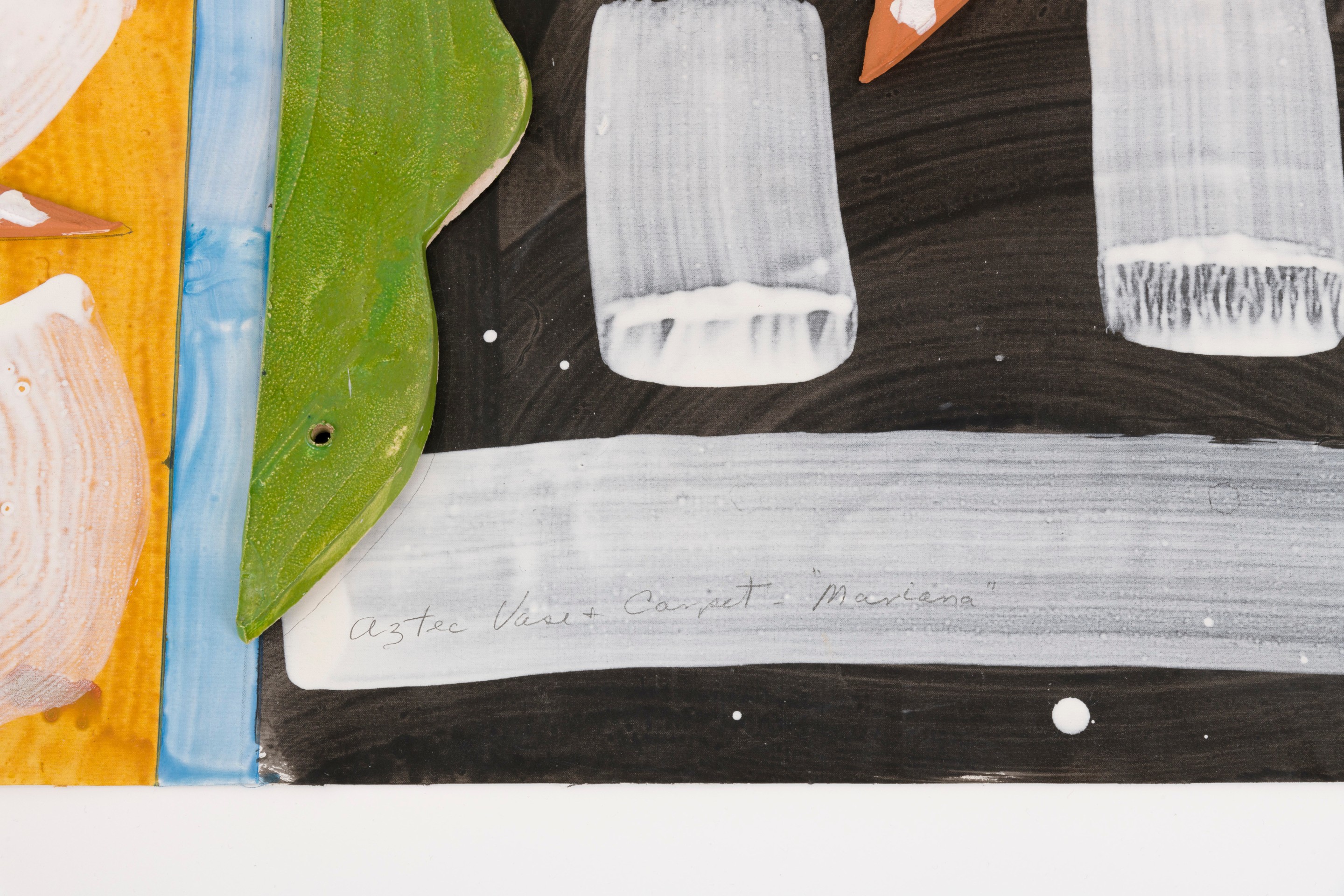 Betty Woodman Aztec Vase and Carpet: Mariana, 2015