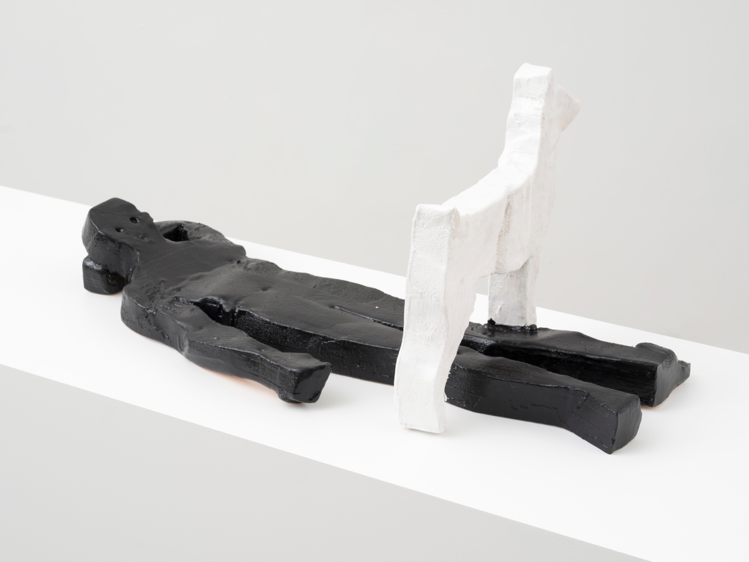 Valentin Carron, Adult and Dog (lying), 2022