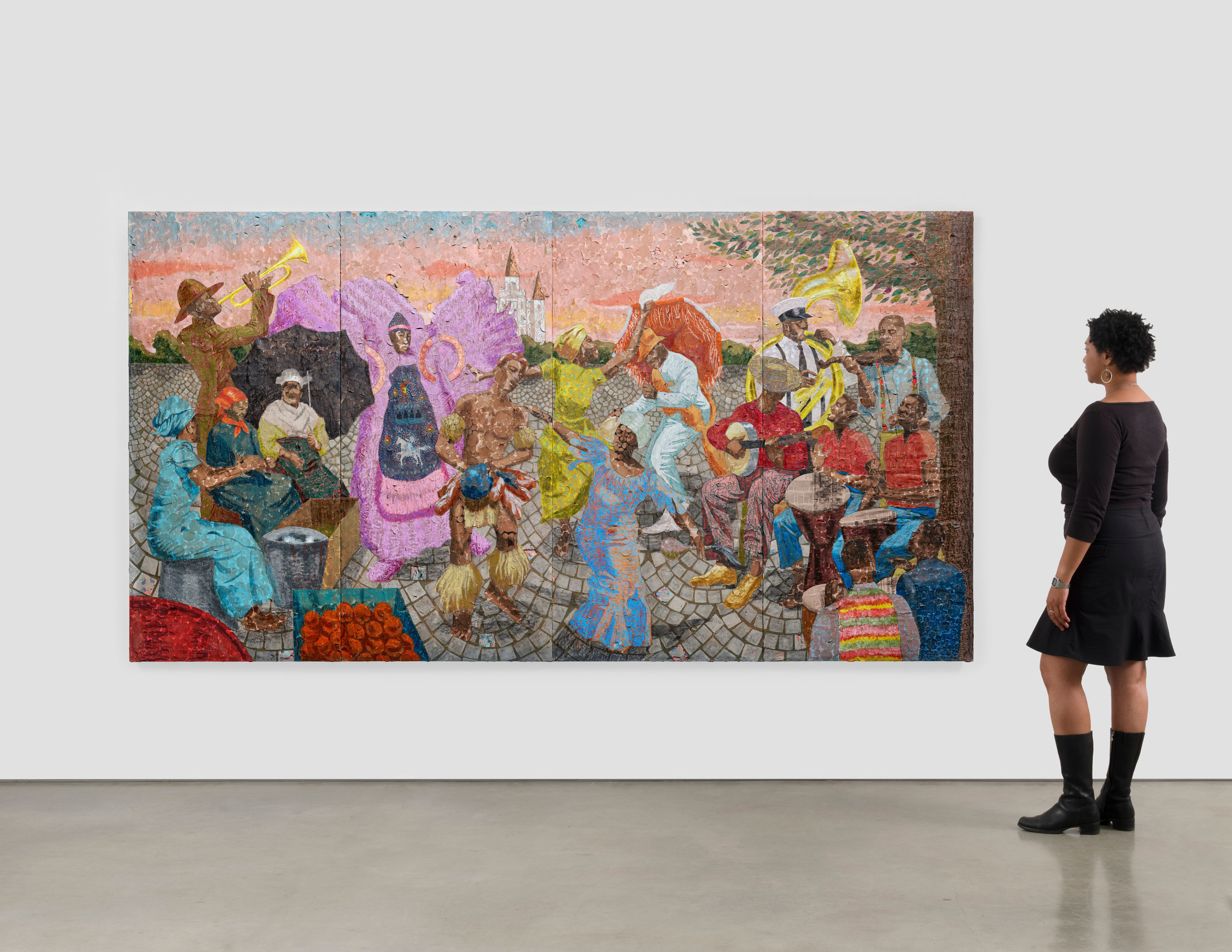 Derek Fordjour, Congo Square, 2025