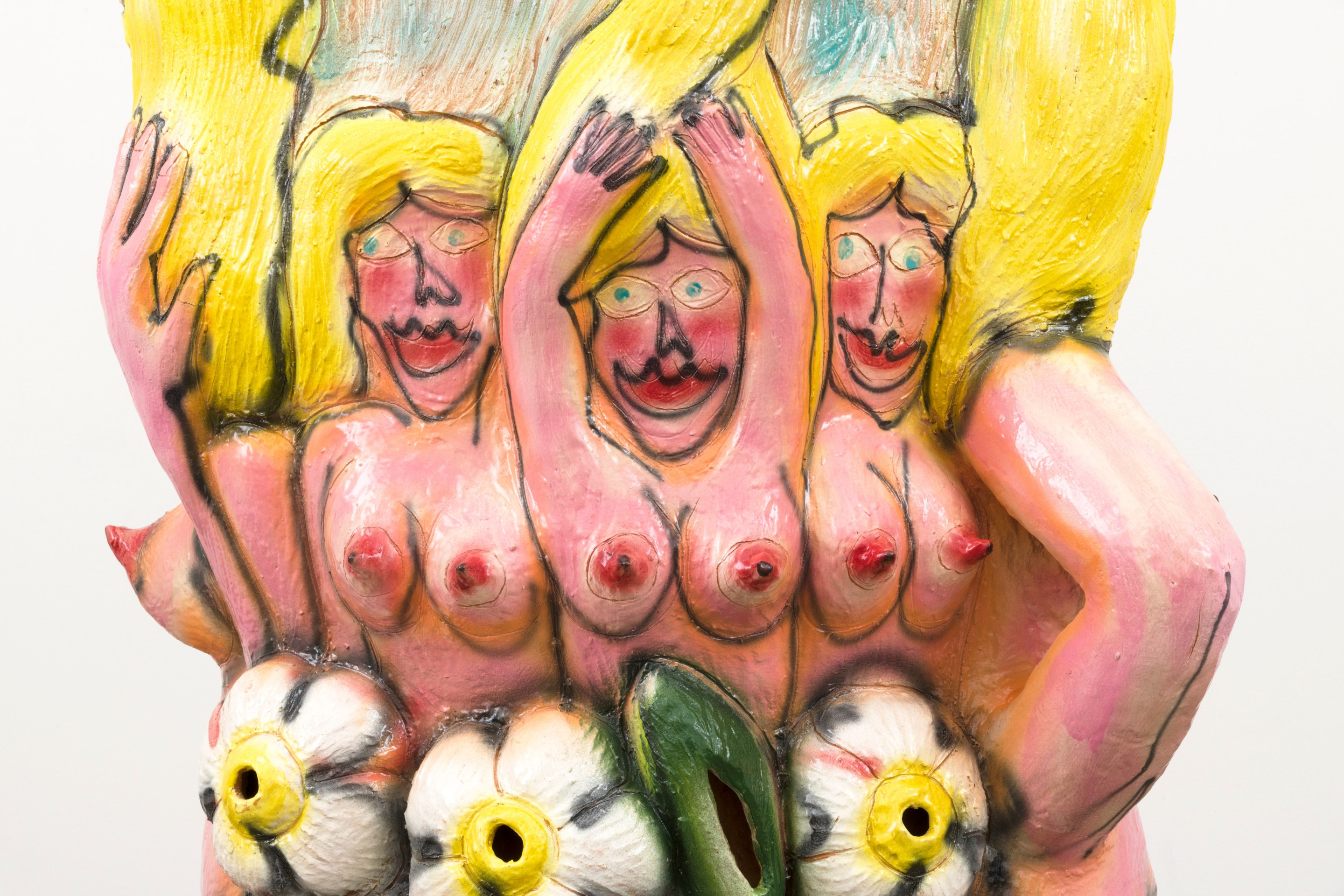 Ghosts, 2019 ceramic with glaze