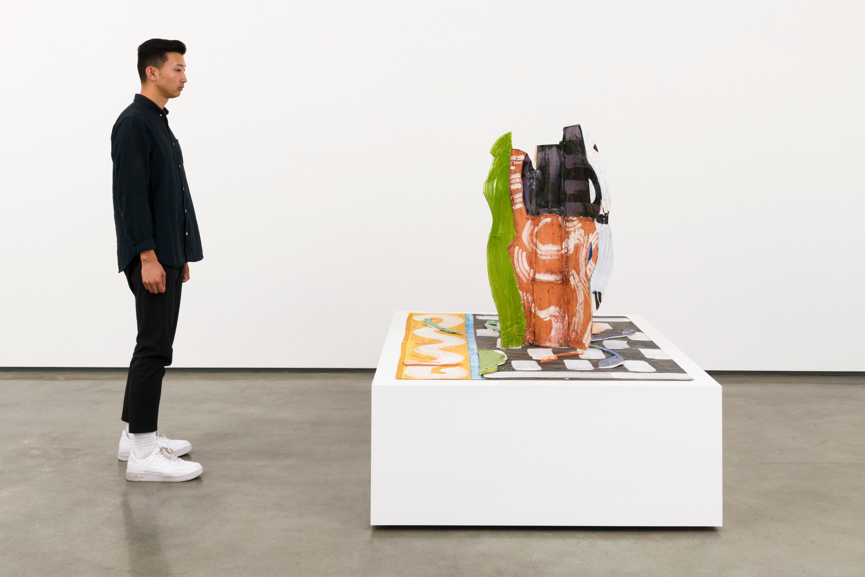 Betty Woodman Aztec Vase and Carpet: Mariana, 2015