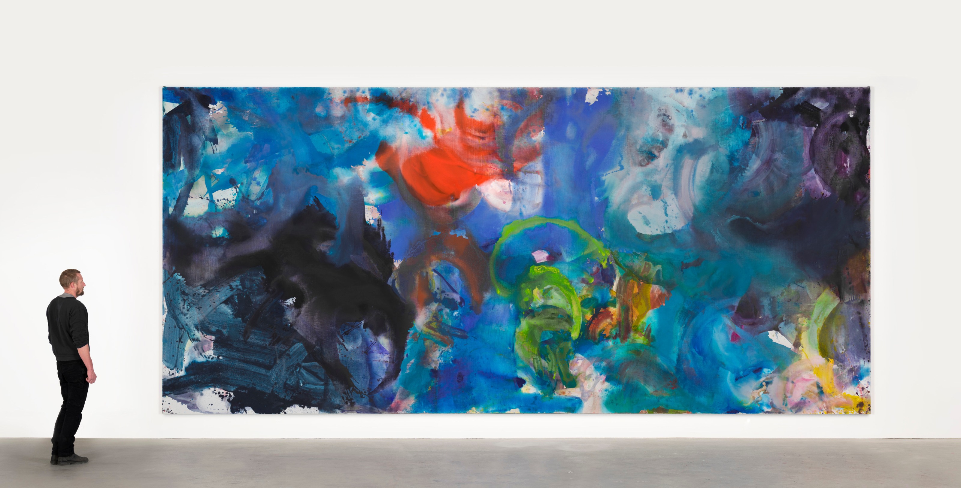 Mary Weatherford, Below the Cliff, 2021