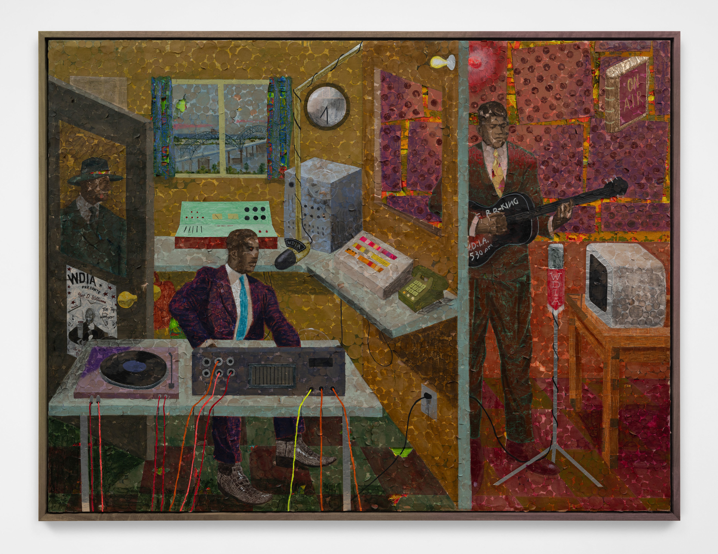 Derek Fordjour, Black Radio, 2025