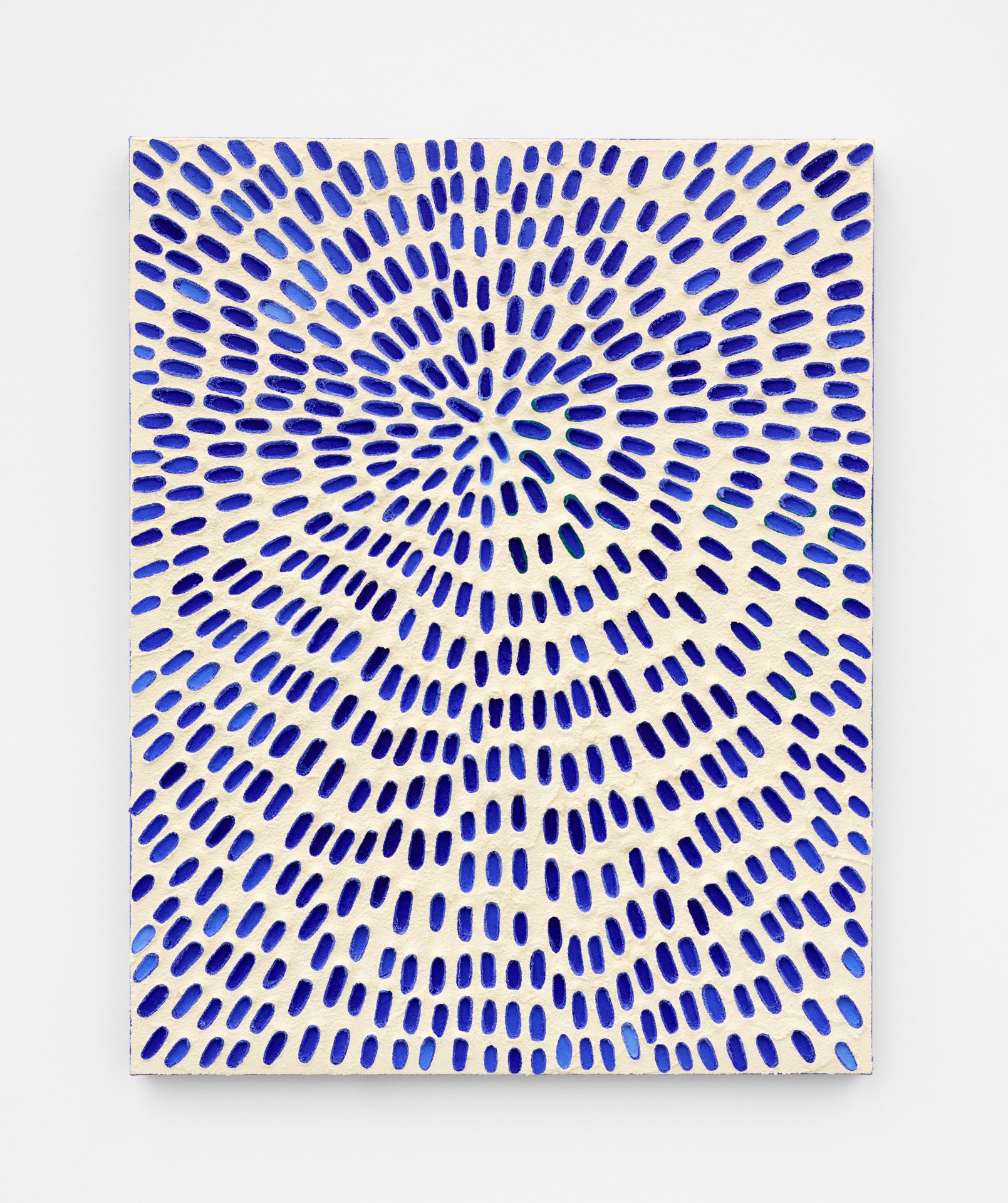 Jennifer Guidi, Where the Sea and Sky Meet (Painted White Sand SF #2B, Blue and Light Blue Fill), 2021