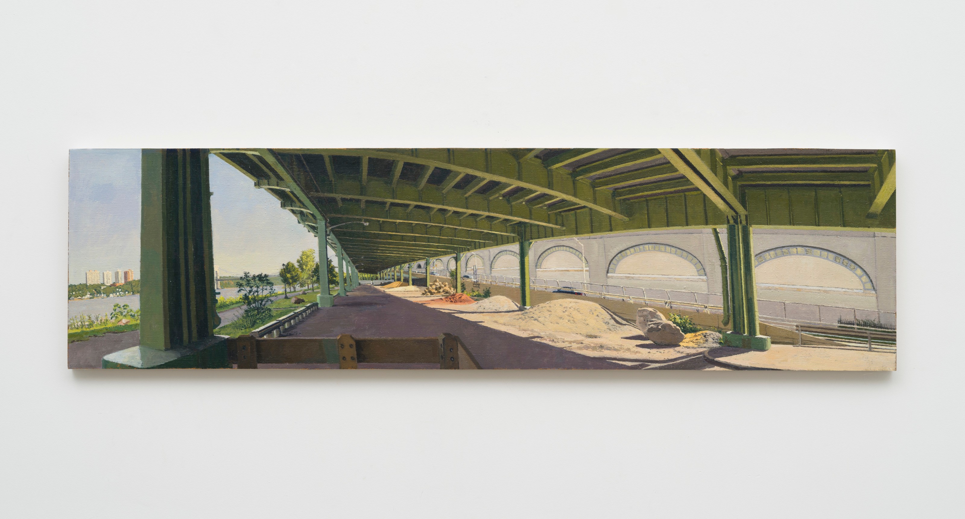 Rackstraw Downes, Sand, Gravel and Mulch: NYC Parks Dept. Facility at 155th Street, 2011