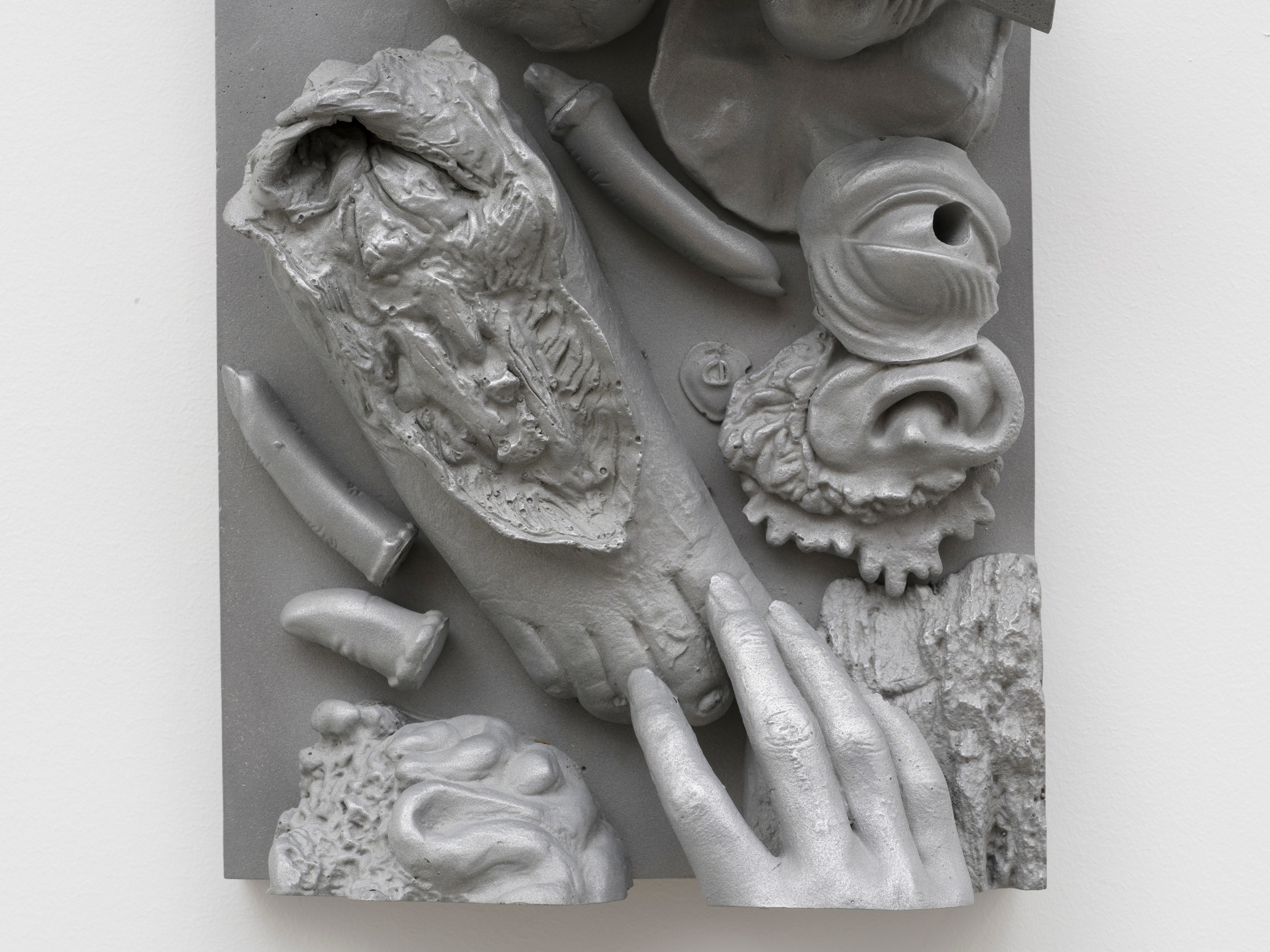 Isabelle Cornaro, Streams II (#7, Aluminum), 2019